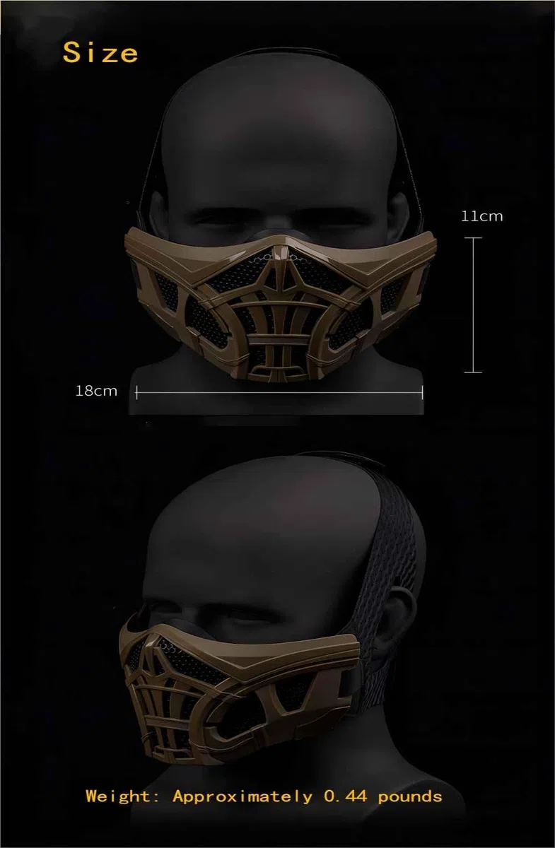 Protection Tactique Scorpio Demi - Masque pour Masque Airsoft Equipement Tactique Extérieur pour CS Game Cosplay Chasse Halloween
