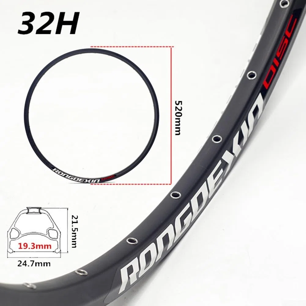 Jante VTT 24 pouces haute performance avec structure double couche et rivets en acier inoxydable