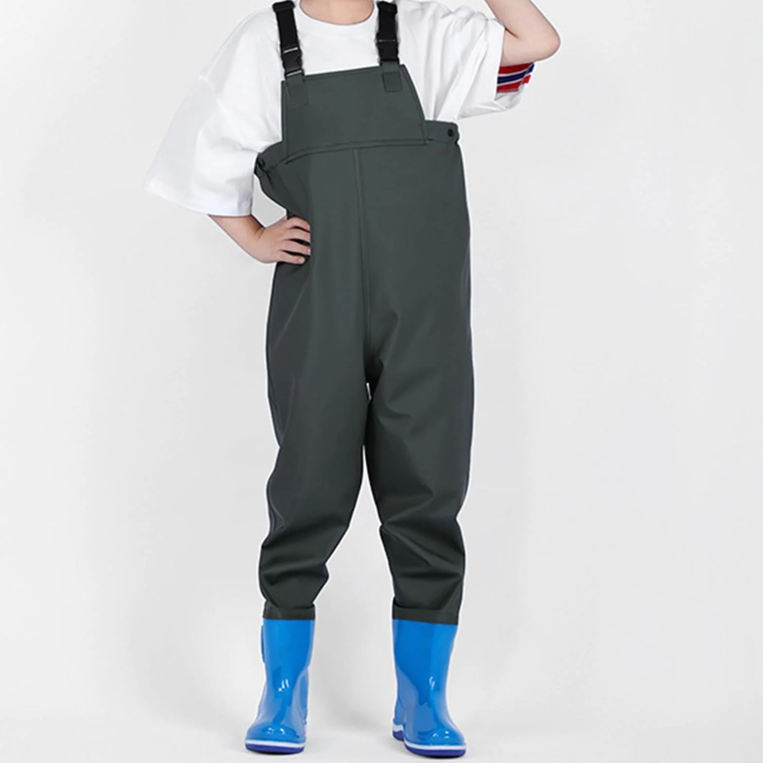 Generisch Waders pour enfants, cuissardes de pêche, pour tout-petits, imperméables pour la chasse avec bottes