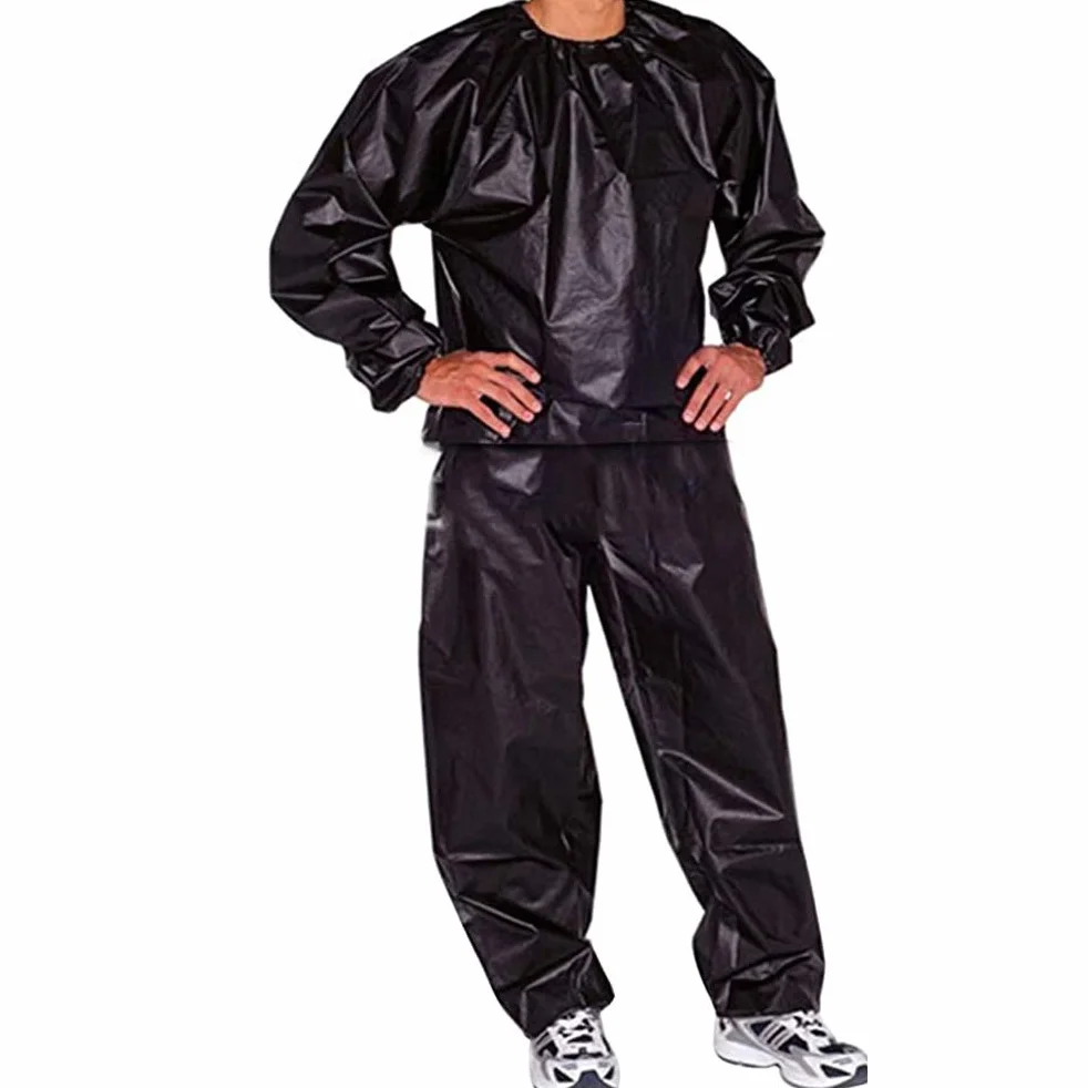Combinaison de sudation pour sauna, perte de poids, sudation intégrale du corps, exercice amincissant, gym, fitness, anti-déchirure en PVC, pour homme et femme