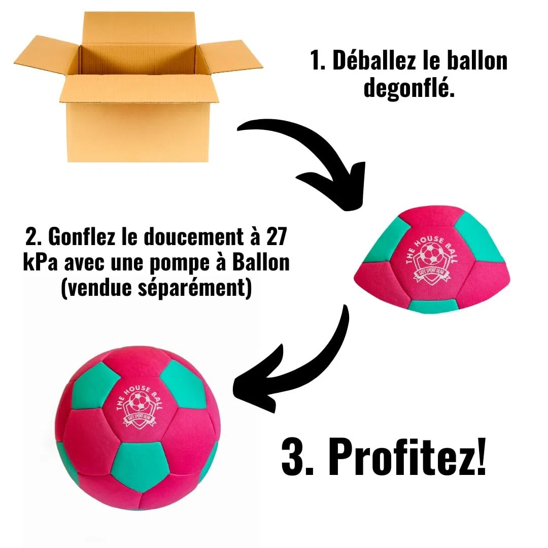 Safe Sport Gear Le Ballon de la Maison, Souple et Sécurisé, Taille 4, est Parfait pour l'intérieur et Le Jardin. Idéal pour Les Enfants, il surpasse Les Ballons en Mousse (Rose)
