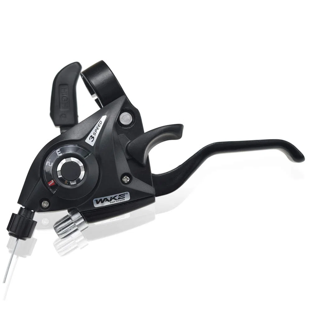 BESNIN Manette de Vélo Frein de Vélo 3x7/3x8 Vitesses, Combinaison de Levier de Frein et de Vitesse, Shifters de Rechange pour Bicyclette (3×8 Vitesses)