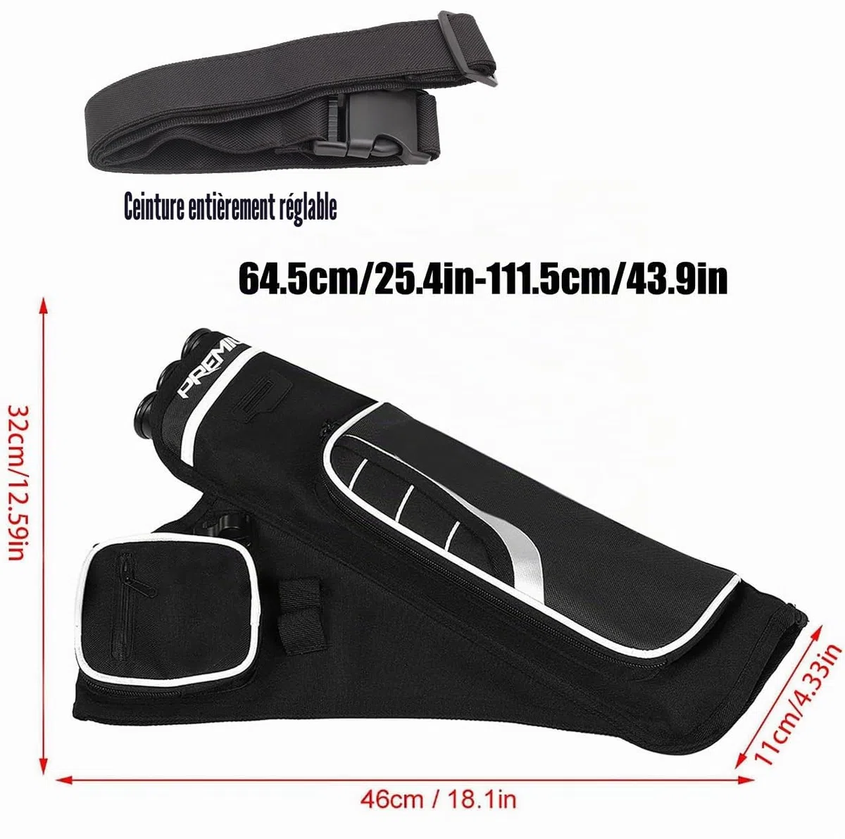 Archery Bag Outdoor Canvas Arrow Quiver Hunting Three Tube Archery Bag Waist Span Archery Accessories Archery Bag