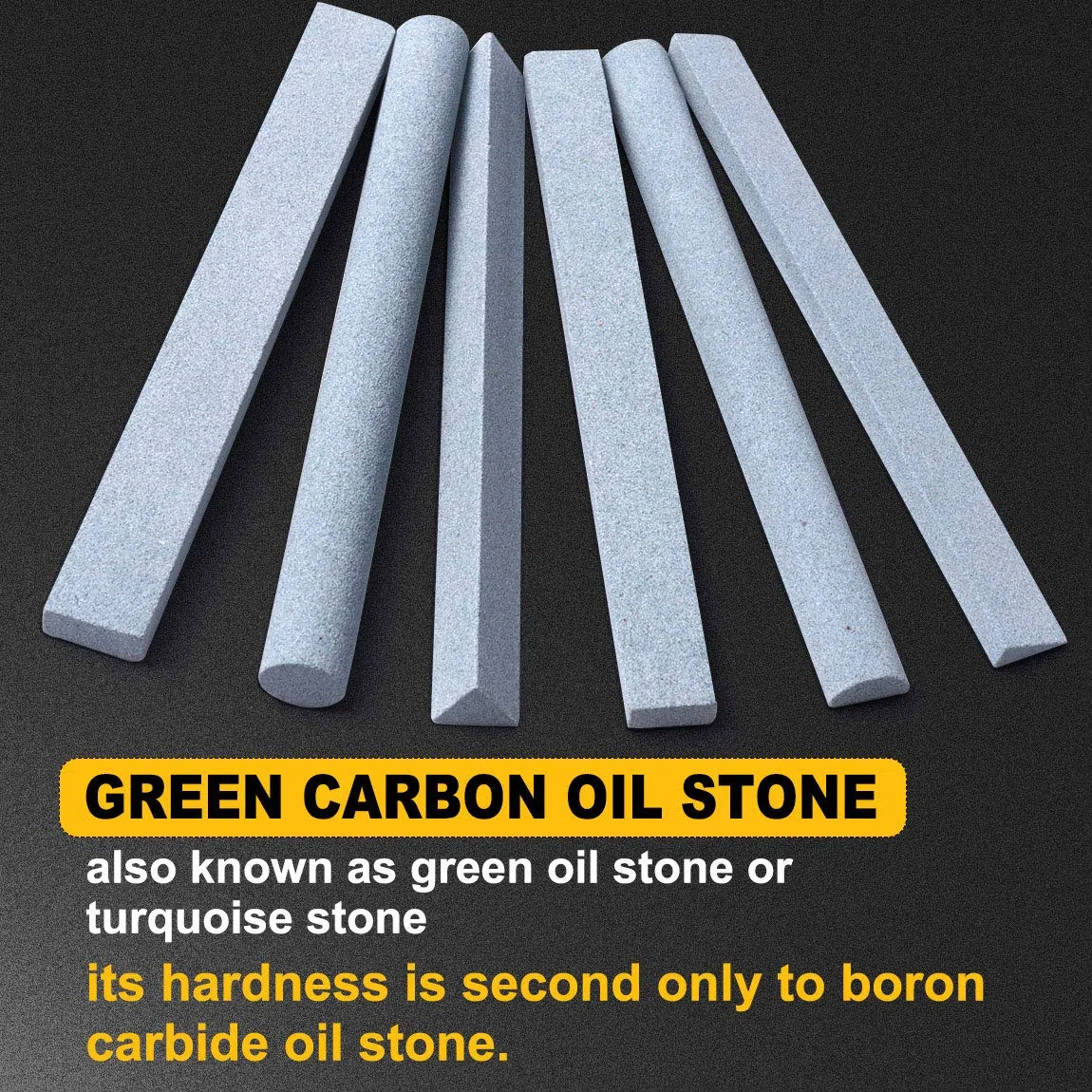 Atoplee Lot de 6 pierres à aiguiser en carbone vert 180#