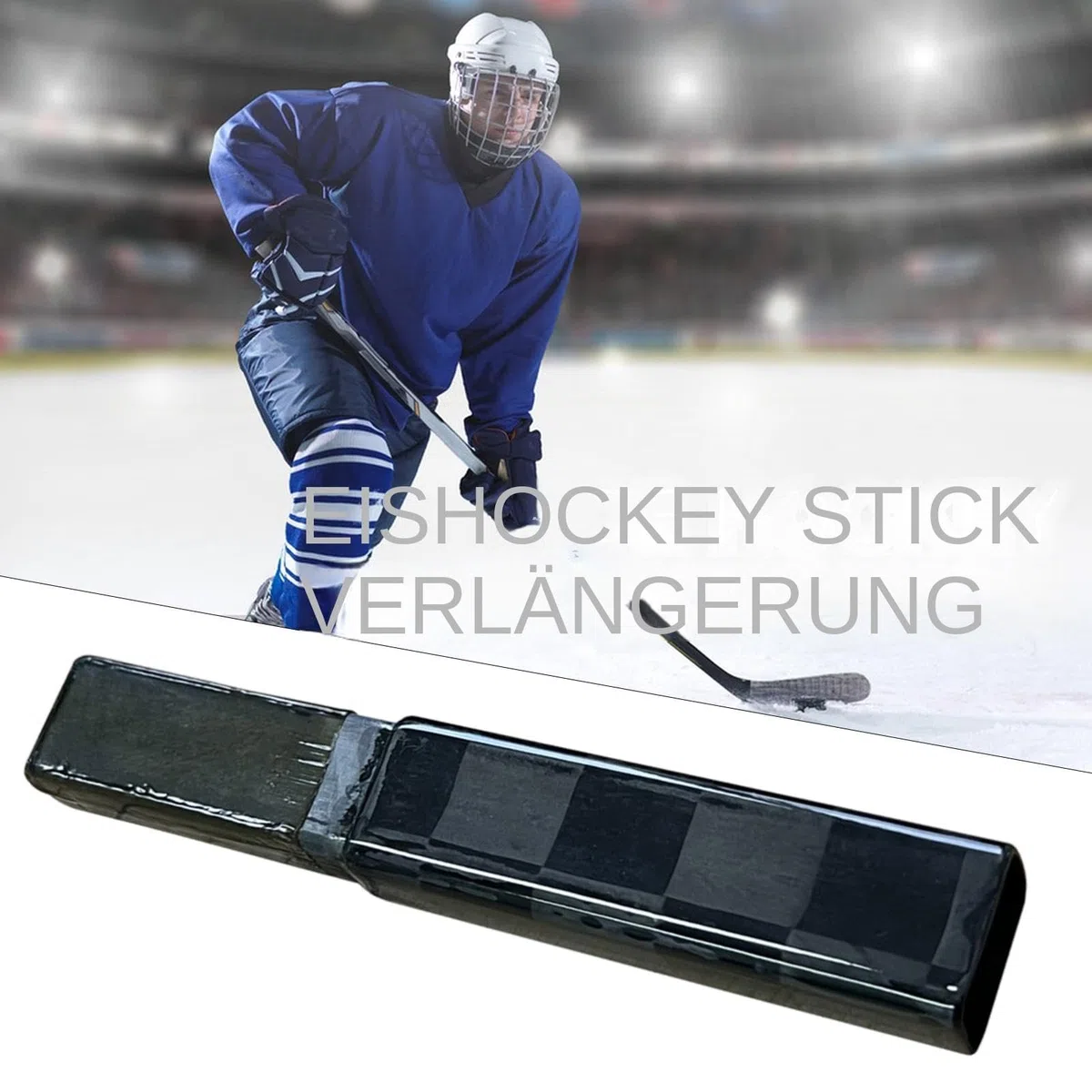Bouchons d'extrémité pour batte composite de hockey - Embout pour extension de crosse de hockey - Barre d'extension polyvalente pour crosse de hockey sur glace - Batte composite légère - Remplacement