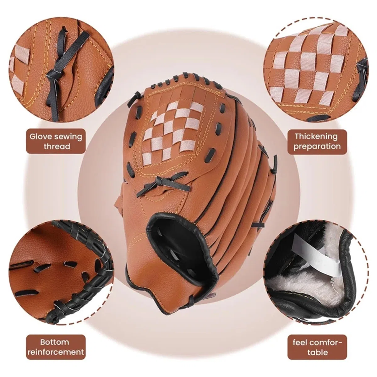 Gant Baseball Gant de Baseball Sport, Softball, Main Droite for Train Adulte