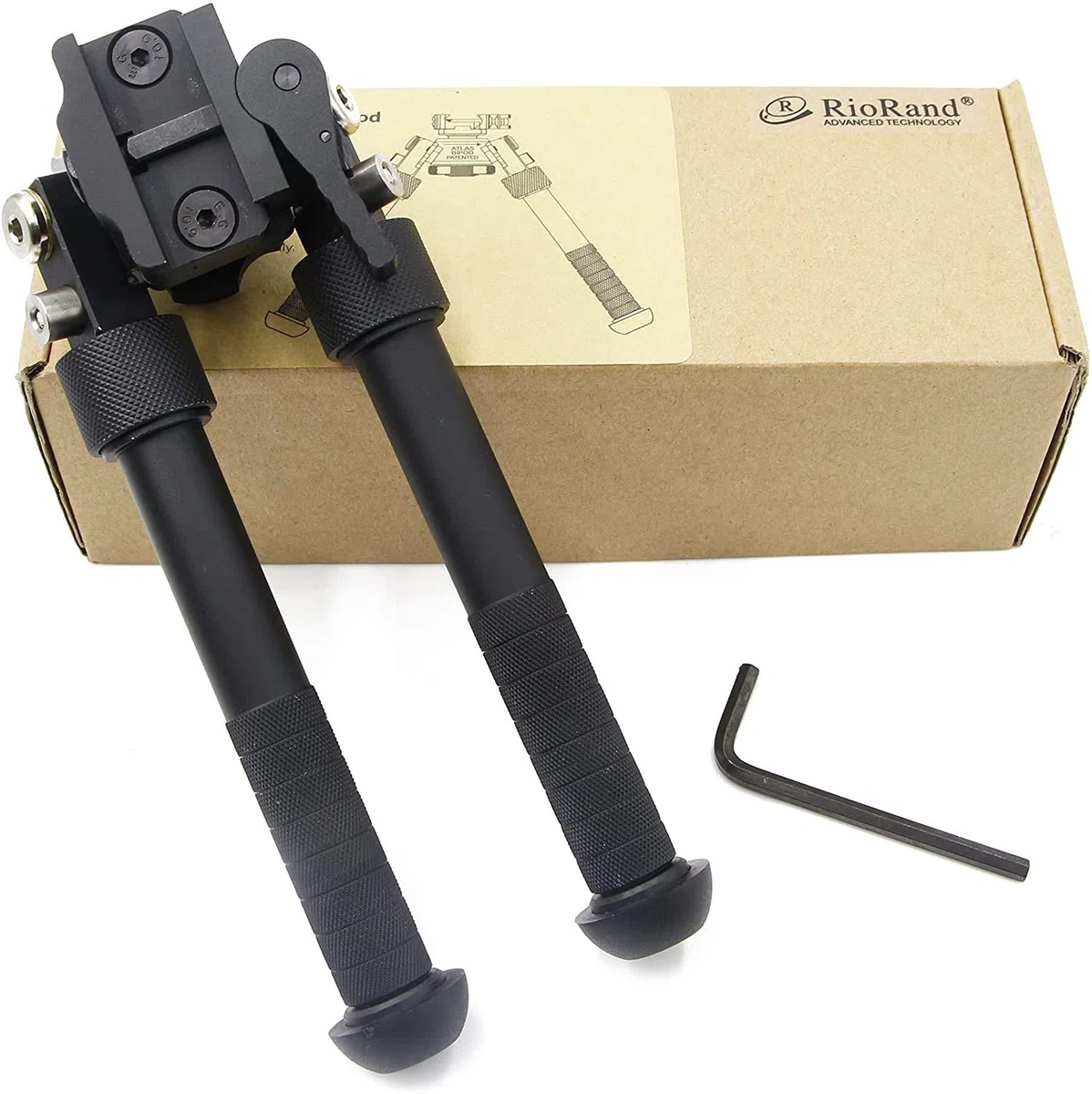 N/W Bipied de Fusil réglable en Hauteur de 6 à 9 Pouces, adapté à Une glissière de 22 mm, Rotation réglable à 360 degrés du bipied