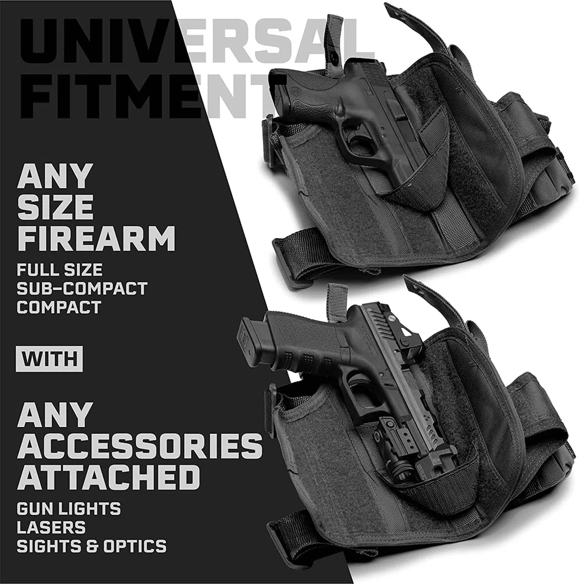 Etui à Pistolet Holster De Cuisse Jambe Droite, Tactique Cuisse Holster, Holster Réglable Armée Pistolet Pouch Jambe Cuisse Holster pour Police Armée Chasse Sport Combat