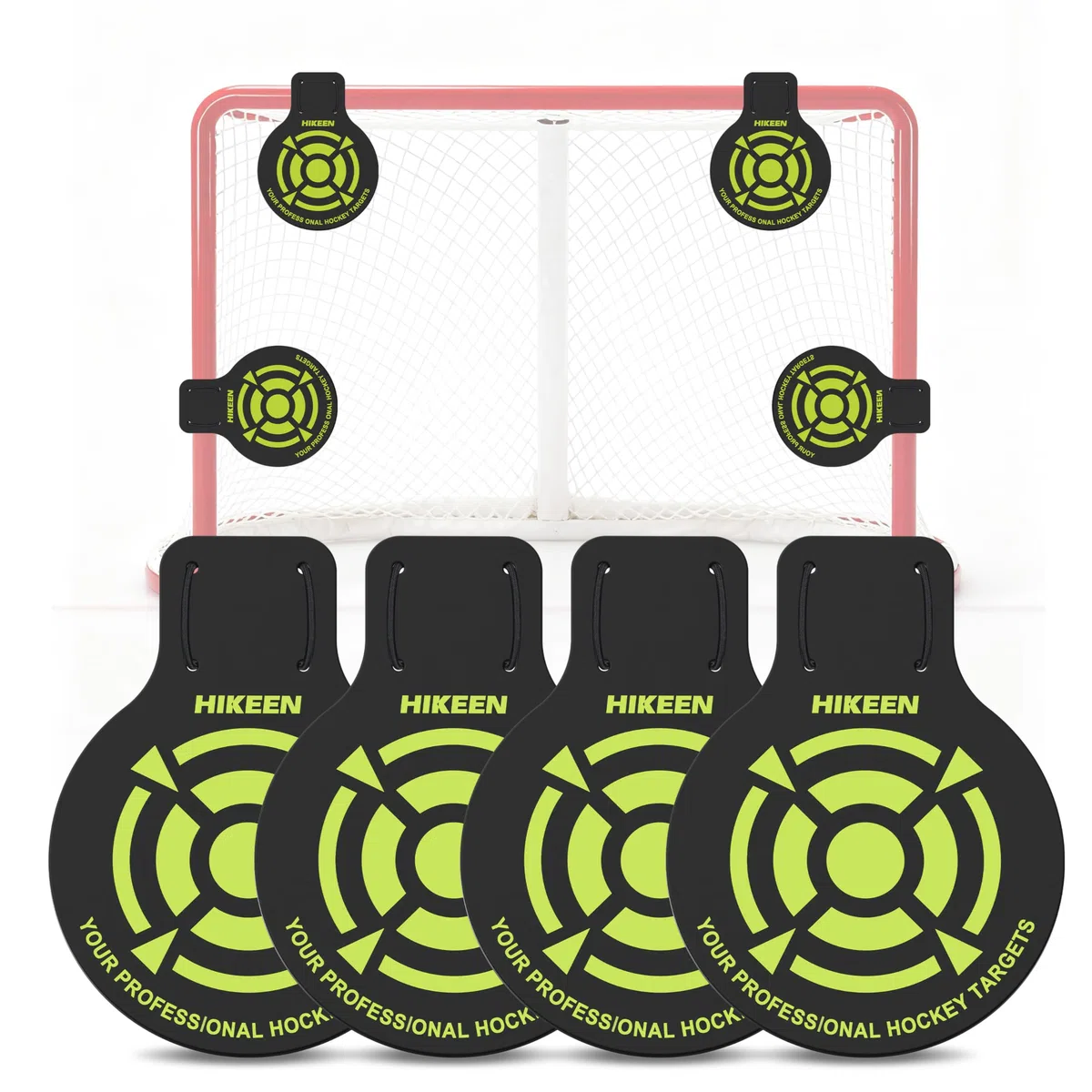 BOOSTEADY Lot de 4 Cibles de Tir pour Hockey sur Glace, Cibles de Gardien de But de Hockey en PVC Robuste de 5 mm d'Épaisseur, Equipement d'Entraînement pour Crosse & Hockey