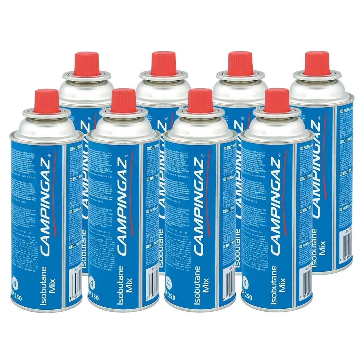 Campingaz Lot de 8 cartouches de gaz à valve CP 250 - Mélange isobutane
