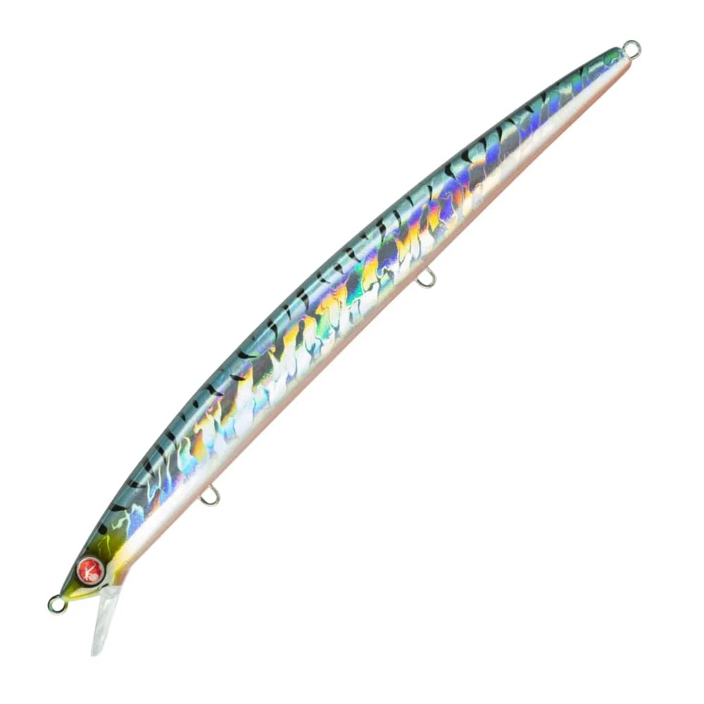 Seaspin Mommotti 180 SK – Leurre Artificiel pour la Pêche au Spinning, Long Jerk Minnow Slow Sinking 180 mm 29 g – BKK 4X, Lancers Longue Distance – pour Prédateurs Marins