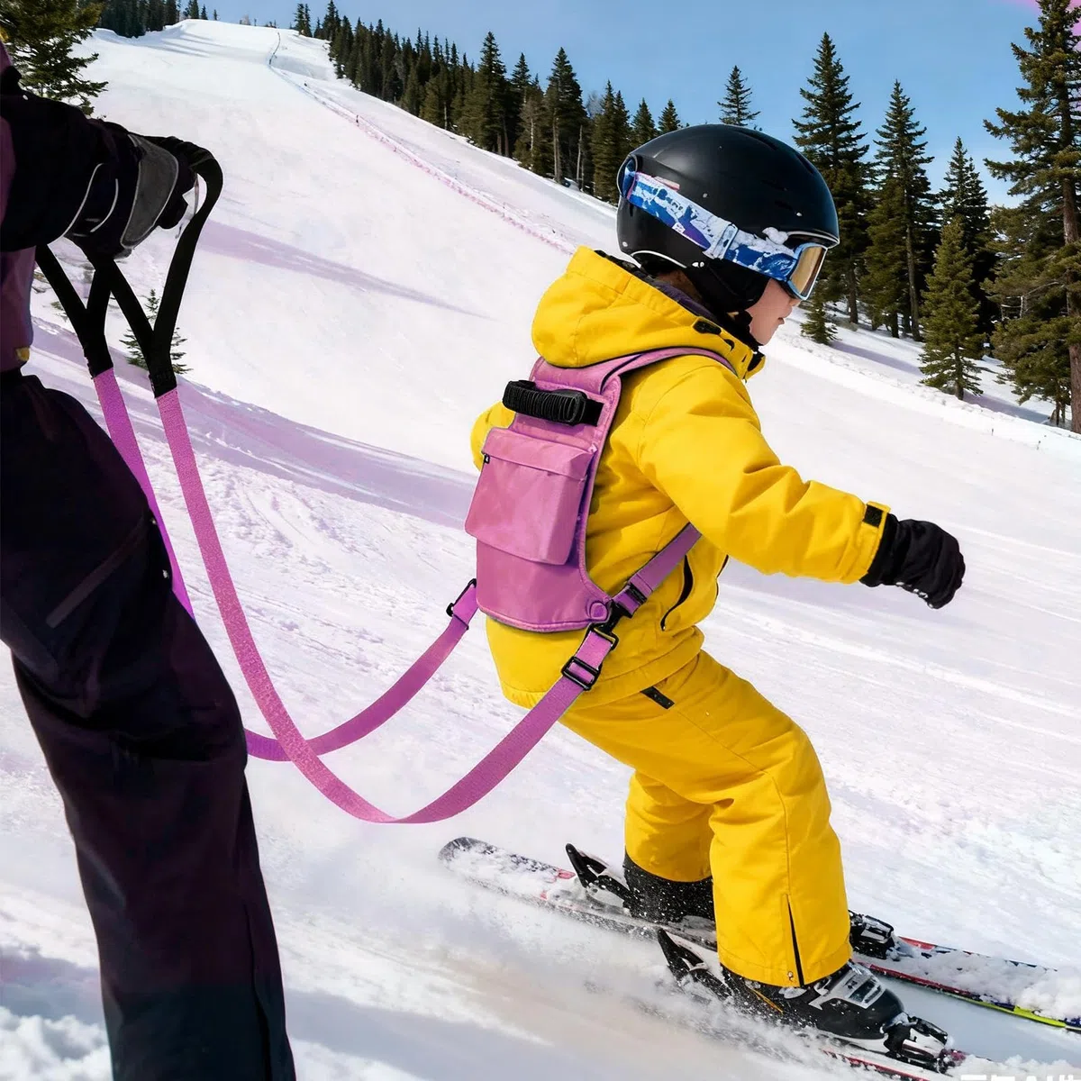 Ceinture d'entraînement de ski pour enfants Harnais de ski pour enfants Ceinture de snowboard Entraîneur de ski Contrôle de la vitesse Ski et Snowboard Ceinture d'entraînement pour et filles
