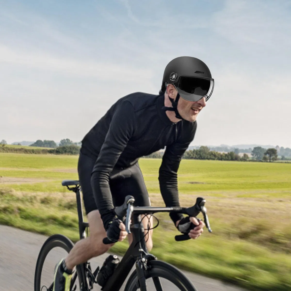Casque Trottinette Electrique Adulte - Casque Vélo Visière Électrique | Casque Velo VTT Homme Femme | Vélo Casquette Doublure Amovible Respirante pour Vélo Moto