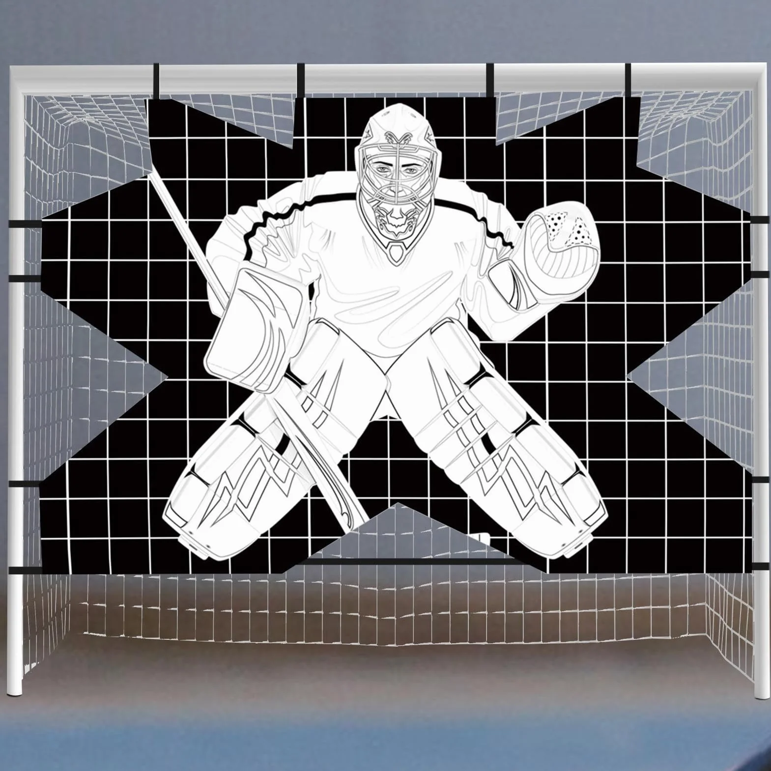 Cibles du Filet de Hockey, Gardien de But du Hockey Target - Équipement de Formation de la précision des tirs | Street Hockey Net Gotalie Target Practice Accessoire pour Les objectifs