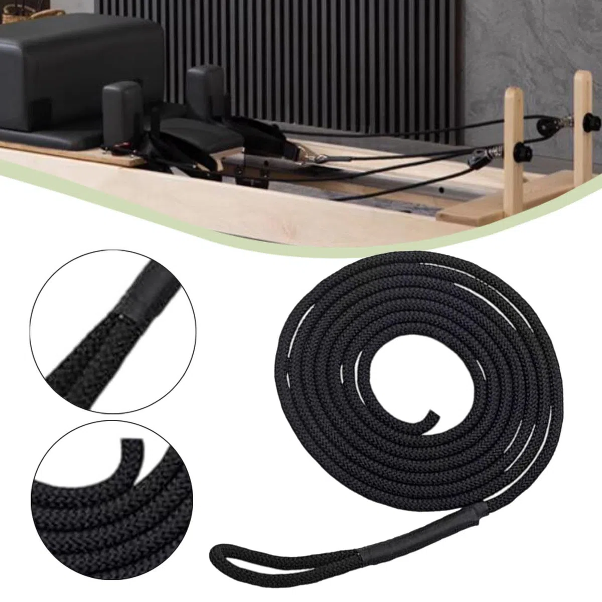 F Fityle Corde de Traction pour Pilates Reformer, pièces, Longueur 260 cm, matériel Facile à Installer, Composants de Ceinture pour Pilates Core Bed