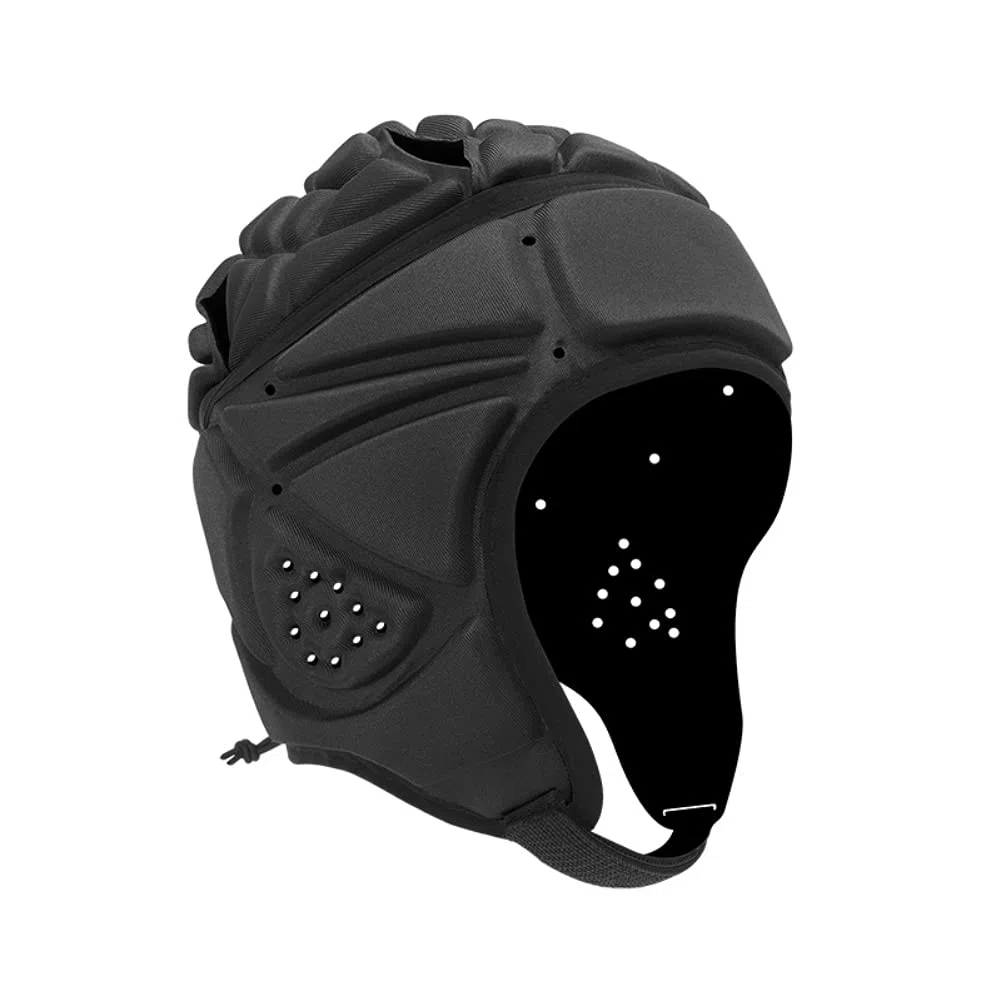 HOMU Casque Souple Casque de Rugby pour Adultes Casque de Rugby réglable Couvre-Chef rembourré réglable Casquette de mêlée de Football Casque de Gardien de But de Football avec jugulaire