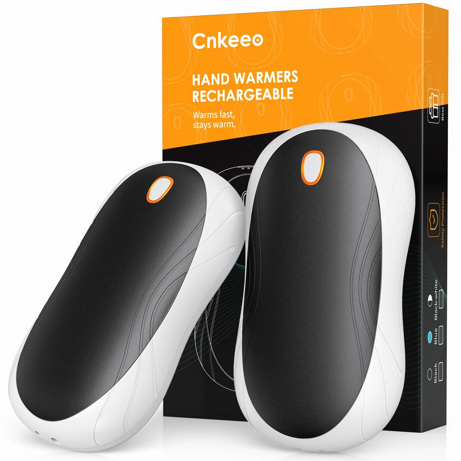 Cnkeeo Chauffe-Mains Rechargeable de Poche Température 40-55 ℃ avec 3 Niveaux de Chauffage réglables pour Raynauds, Camping, Cadeaux de Noël