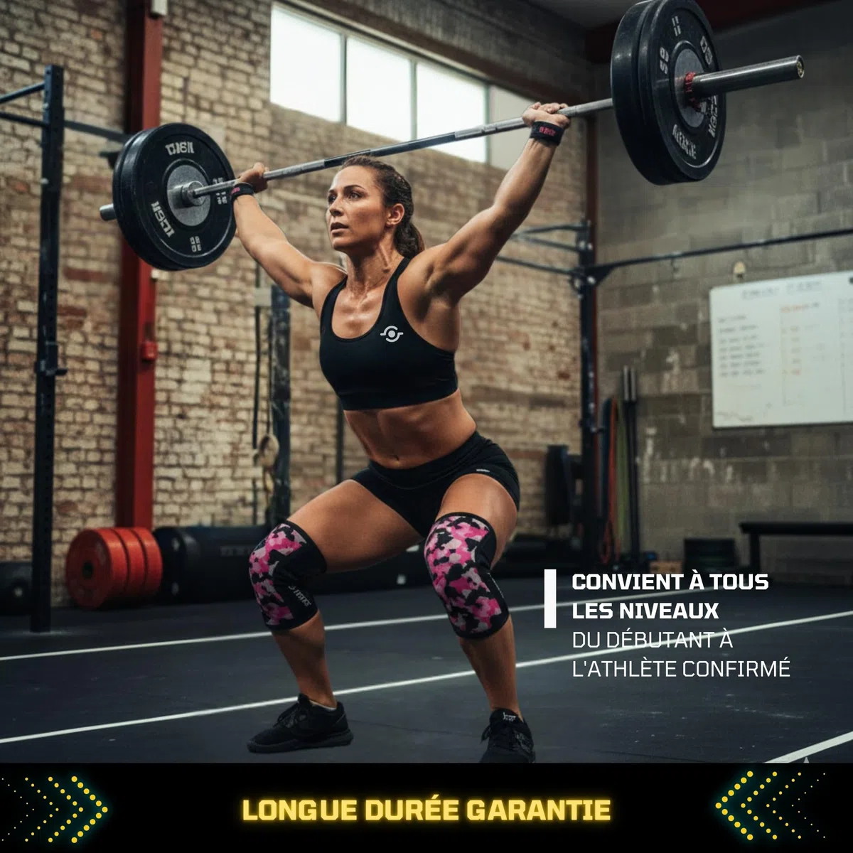 Theyet Genouillères Crossfit et Musculation 7mm | Compression Néoprène pour Femmes et Hommes | Protections Sportives pour Genoux Confortables Fitness, Powerlifting, Gym, Haltérophilie