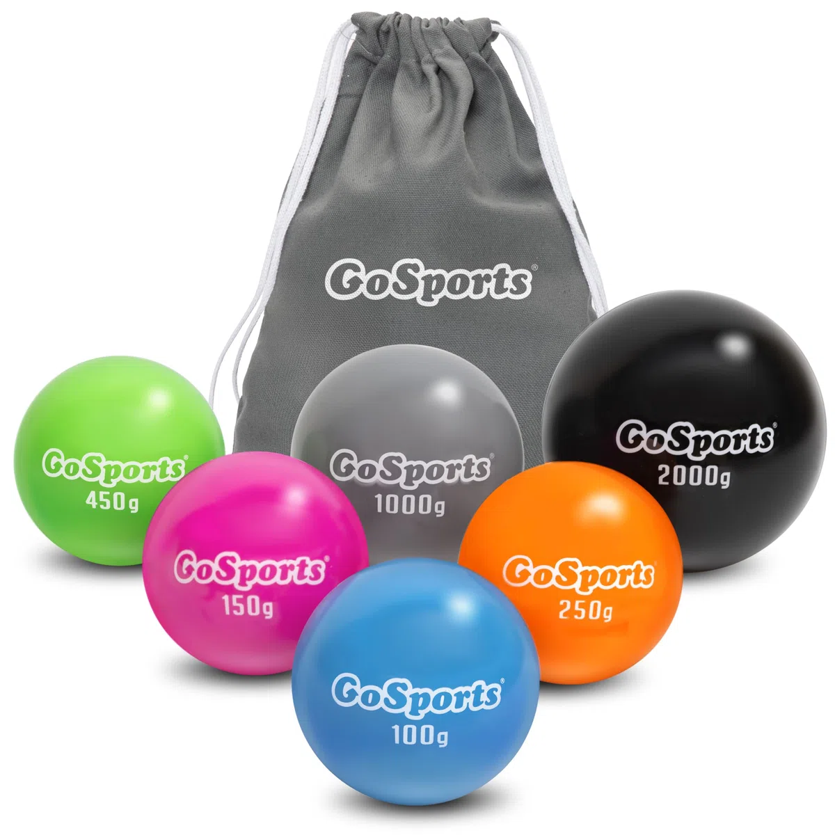 GoSports Plyometric Weighted Balls for Baseball & Softball Training 6 Pack - Variable Weight Balls to Improve Power and Mechanics, Choose Your Set