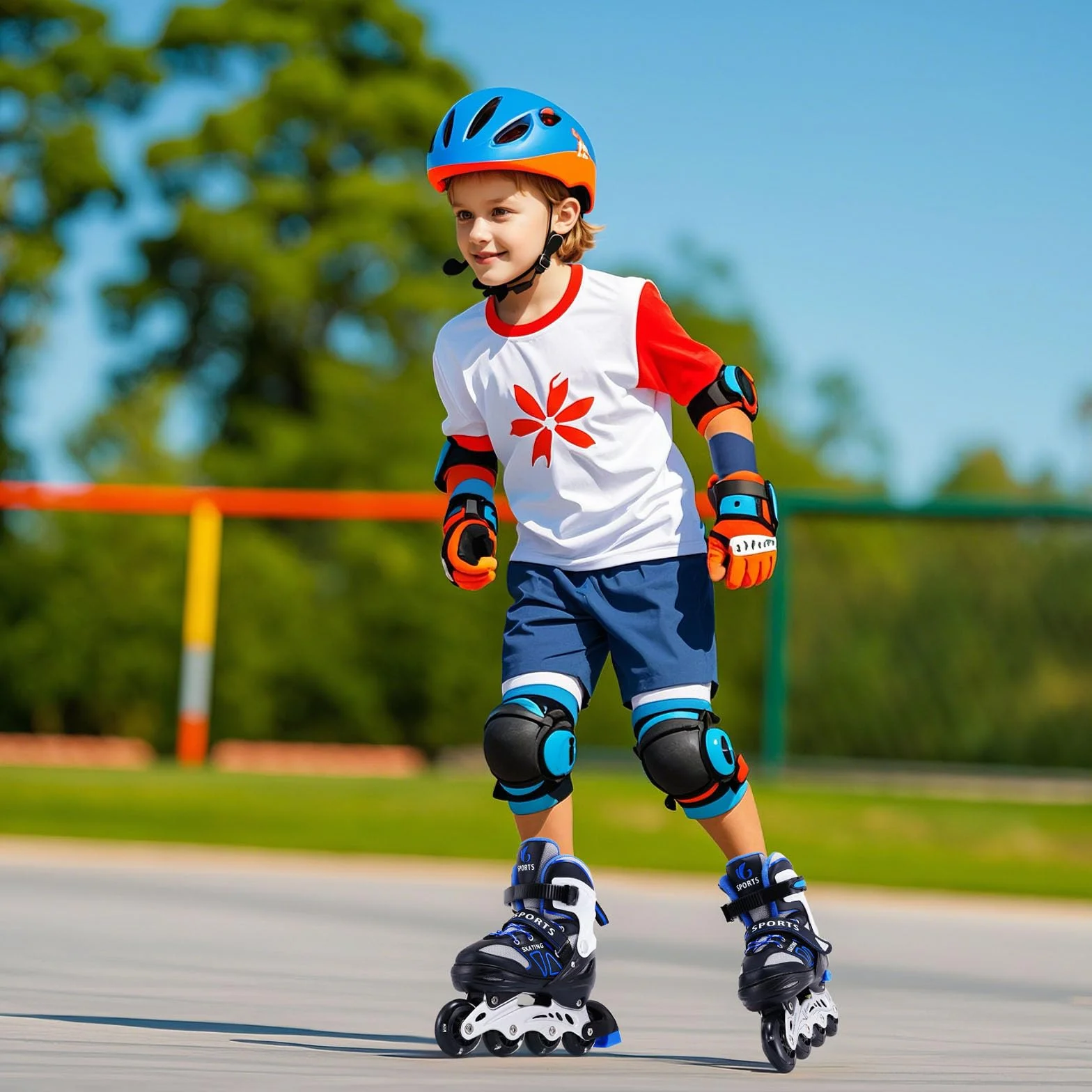 Rollers en Ligne,Patin a Roulette Réglables Rollers Enfant Garçon Inline Skates Rollers