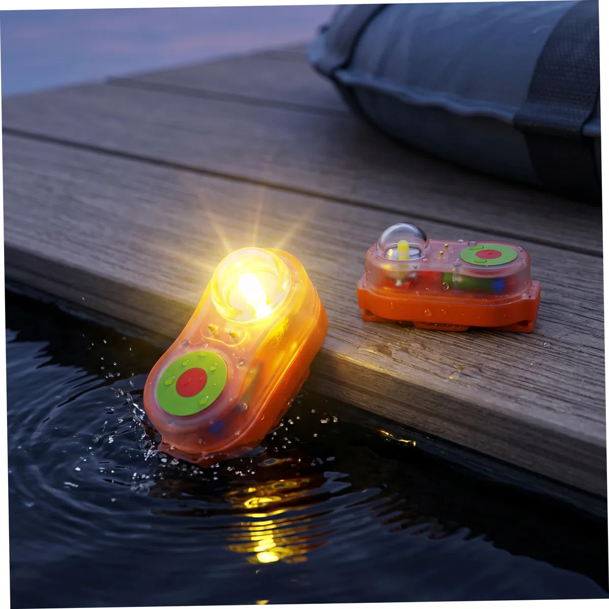 Lumière de Gilet de Sauvetage 2 pièces, lumières stroboscopiques d'urgence pour Gilet Sauvetage Haute visibilité, lumières sécurité plongée activées par l'eau, autonomie Plus 8 Heure
