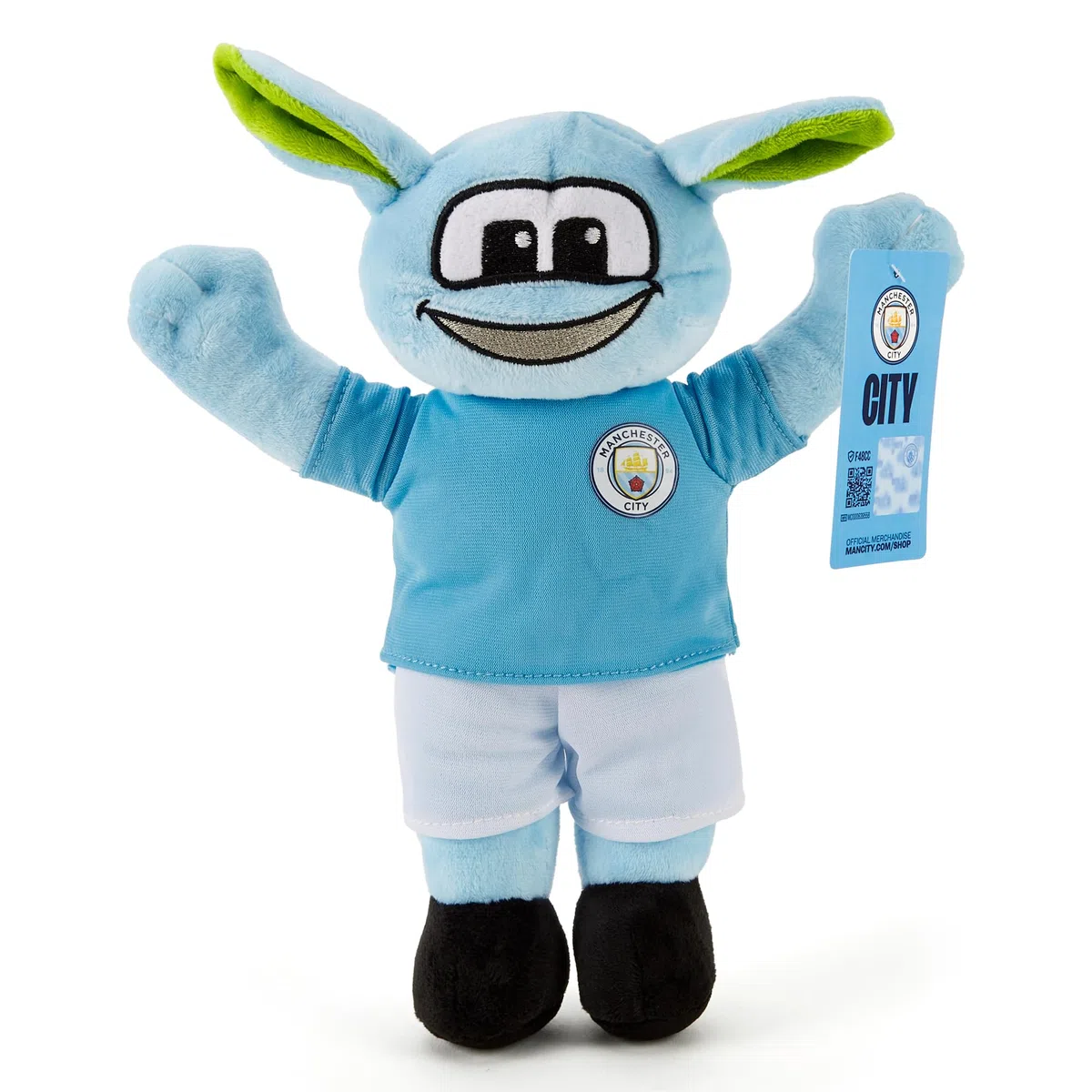 The Gift Scholars Mascotte Moonchester de Man City - Peluche écologique de 30 cm | Fans de Football sous Licence Officielle Manchester City
