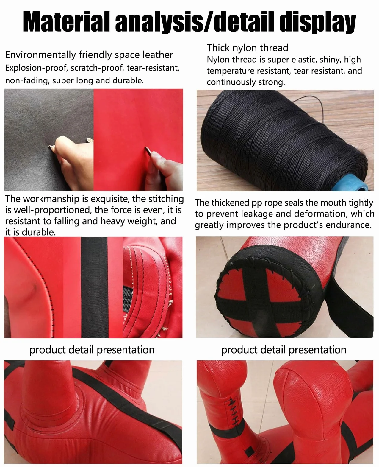 Suspendu Mannequin de lutte, Judo Grappling Sac de frappe, entraînement de frappe, MMA Position debout Dummy Lutte Arts Martiaux Boxe Karaté Entraînement, non rempli ( Color : B Black , Size : 185cm )