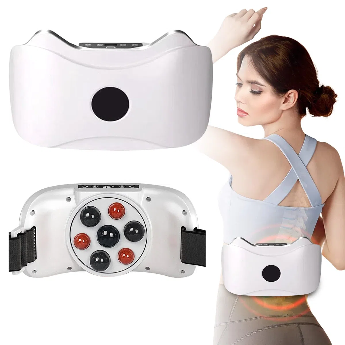 Instrument Électrique De Pétrissage Du Ventre, Masseur Abdominal, Massage Profond À 7 Aimants, Réglage À 3 Vitesses, Entretien Du Ventre, Pour Abdominaux, Dos, Cou Et J