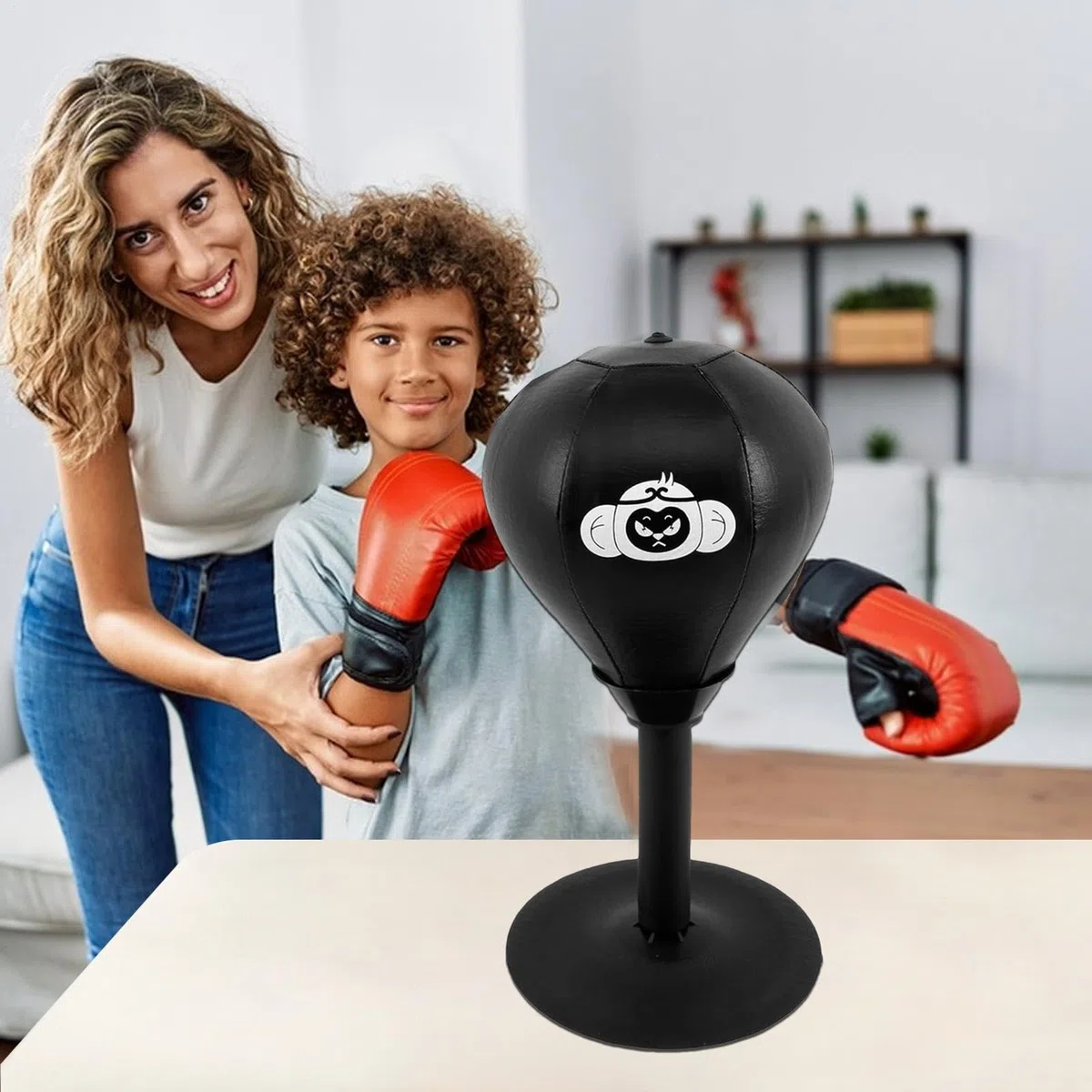 Sac De Boxe De Bureau – Sac De Boxe À Ventouse | Ventouse pour Sac De Boxe D'entraînement De Bureau | Jouets De Détente | Sac De Boxe De Table À Forte Aspiration, Jouets De Relaxation pour Adultes Et
