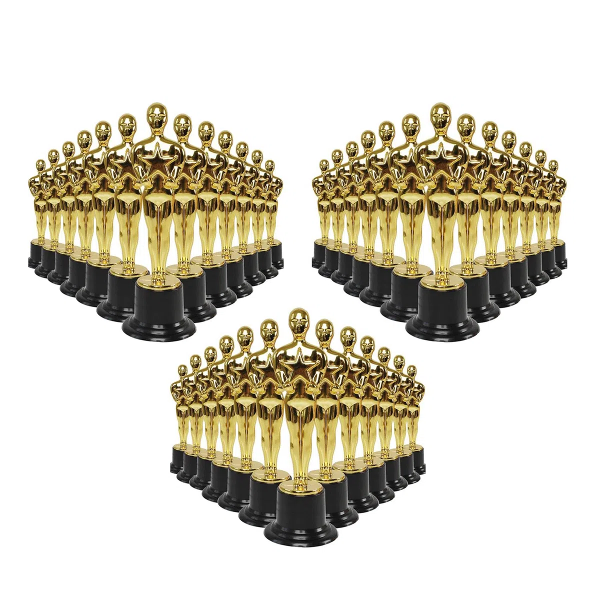 SweetSerenade Lot de 72 Statuettes de Trophées en Plastique Award pour Les Faveurs de Fête, Récompense Scolaire, Prix de, Prix de Fête
