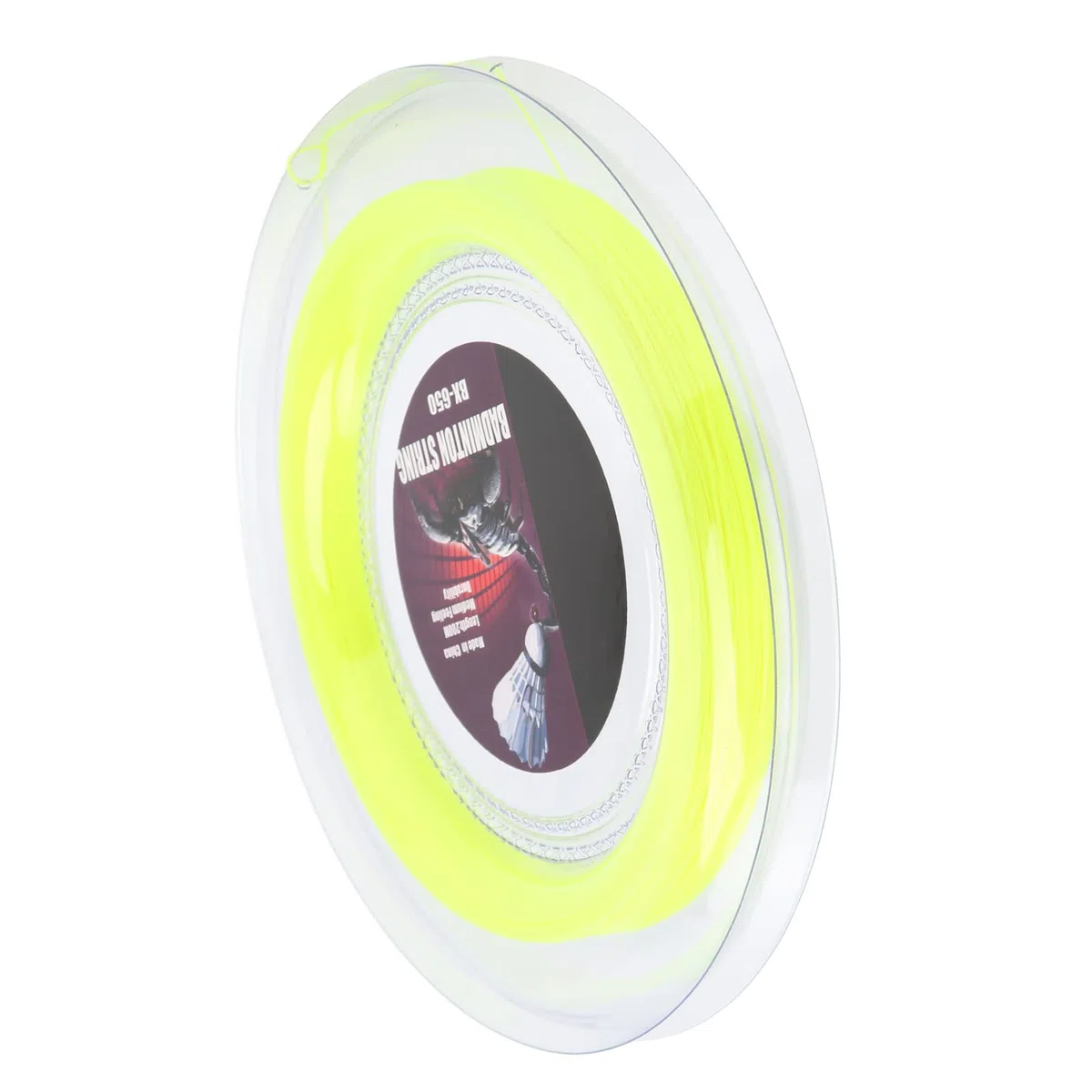 Tyenaza Corde de Badminton, Corde de Raquette de Badminton 0,72 mm 200 m Bobine de Fil de Raquette pour entraînement Quotidien Amateur Jaune Fluo