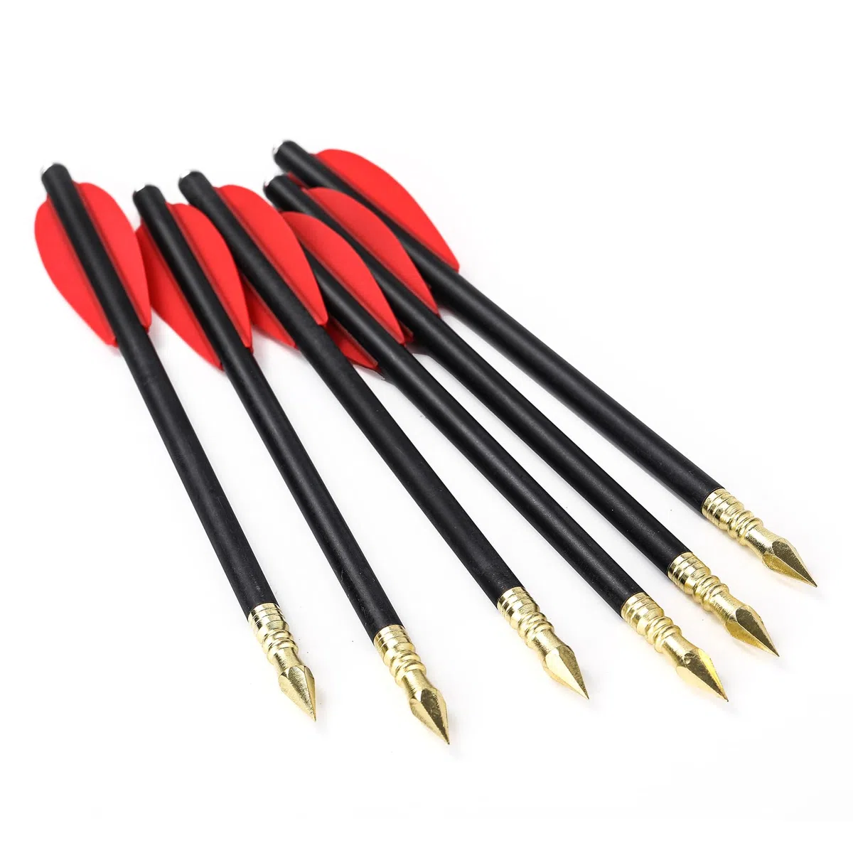 12 pièces Boulon d'arbalète de 6,3 Pouces, Mini Flèches d'arbalète en Carbone avec Pointe de Flèche, Flèches de Chasse pour Arbalète de 50 à 80 LB, Tir à l'arc, Cible de Chasse