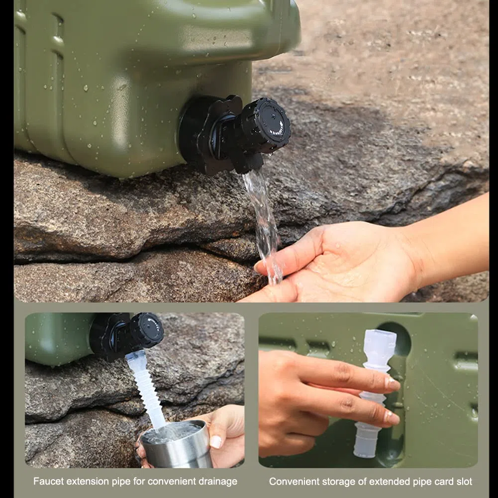 Starnearby Bidon d'eau avec Robinet 10L-25L, Réservoir d'eau Potable, Jerrican Alimentaire Camping, Conteneur d'eau sans BPA avec Robinet Amovible pour Camping, Randonnée, Barbecue, Pêche (11L)