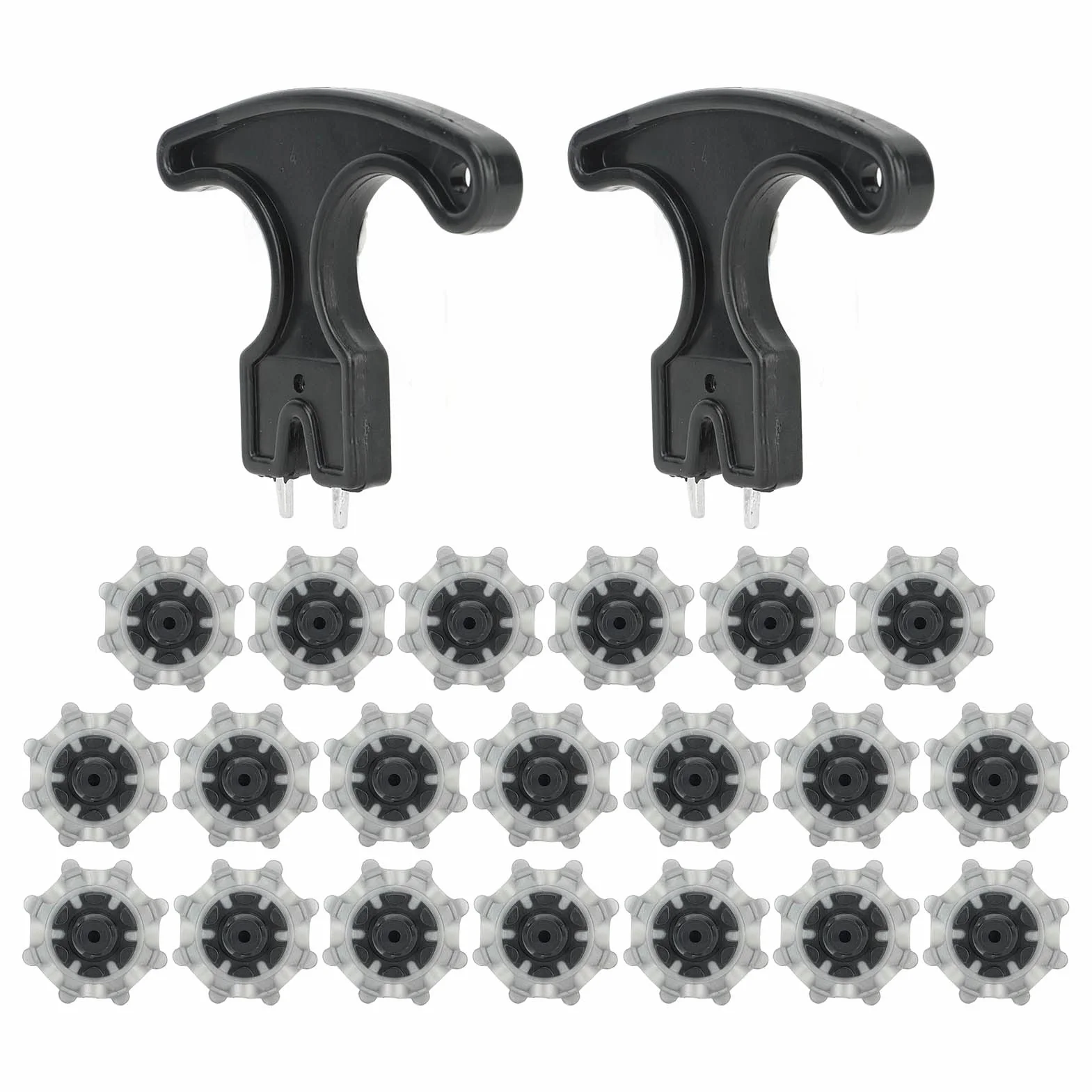 Drfeify Lot de 20 Crampons de Chaussures de Golf Antidérapants avec Extracteur de Clous pour Chaussures de Golf