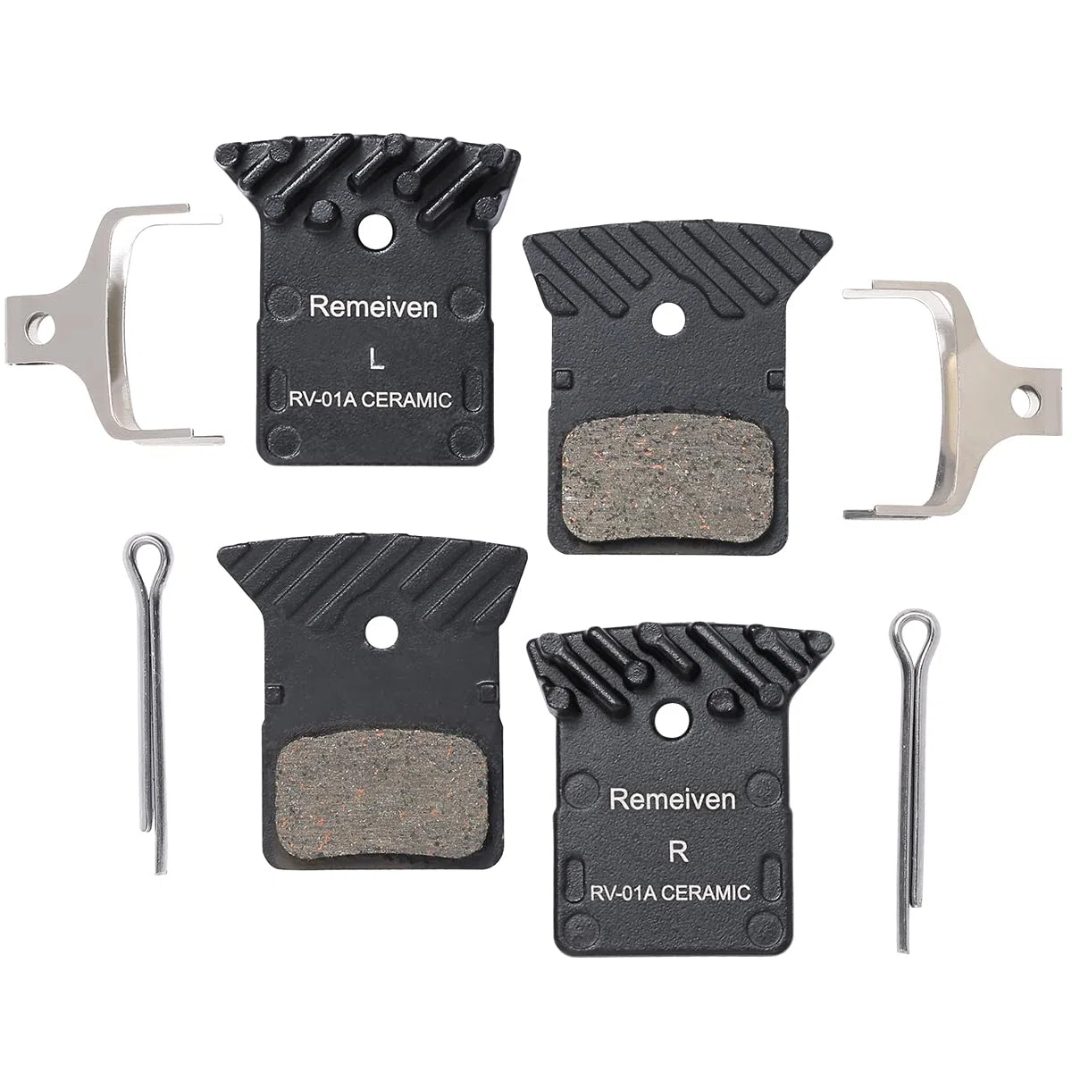 Lot de 2 plaquettes de frein de vélo avec ailettes de refroidissement pour Shimano 105 / GRX / SLX M7100 / XTR M9100 / DEORE XT M8100 / DURA-ACE/ULTEGRA/TIAGRA/METREA