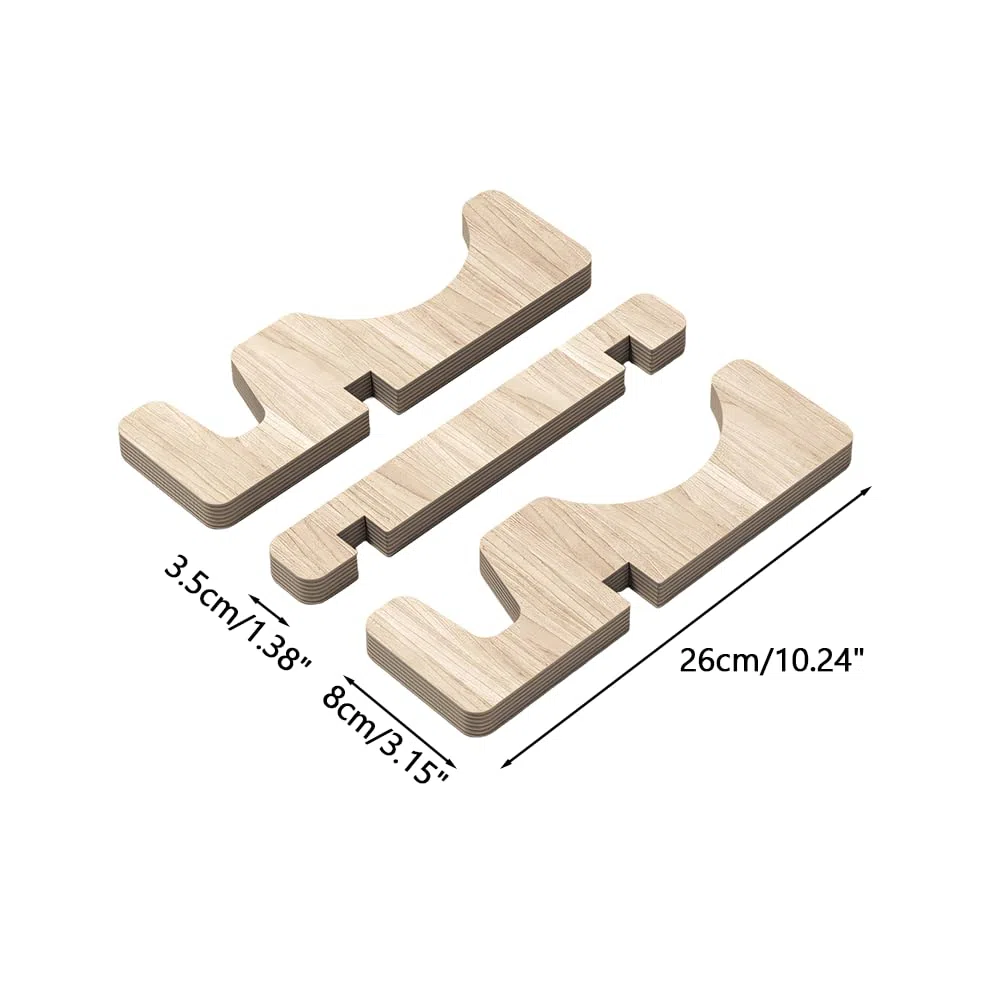 Support de Rangement pour Skateboards, Affichage en Bois Antidérapant à Double Fente pour Snowboards, Stockage de Rangement pour Skateboards, Idéal pour le Ski, le Surf et Autres Sports de la Maison
