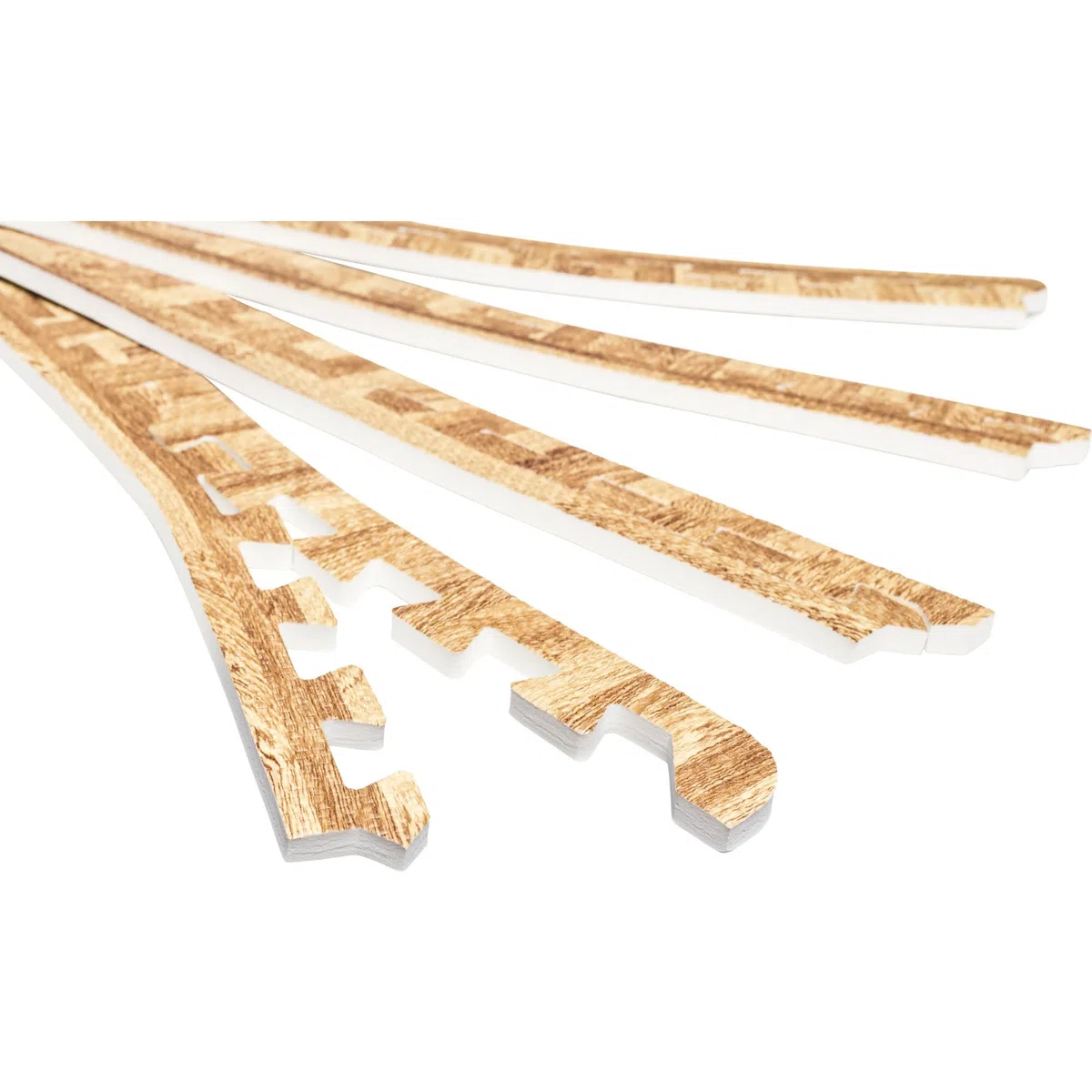 Gorilla Sports 8 Embouts de Finition pour Dalles en Mousse - épaisseur 1,2 cm - Coloris Noir, Bleu, Gris, Bois foncé, Bois Clair ou Gazon