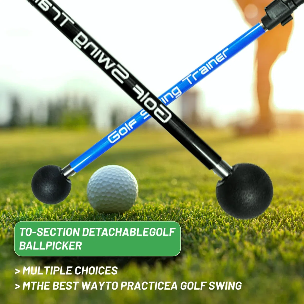 Pliable Golf Swing Trainer, Appareil l'entraînement de Télescopique Golf Swing Posture Correcteur, Golf Swing Stick Training Aid pour Aide d'exercice de Force pour Golf