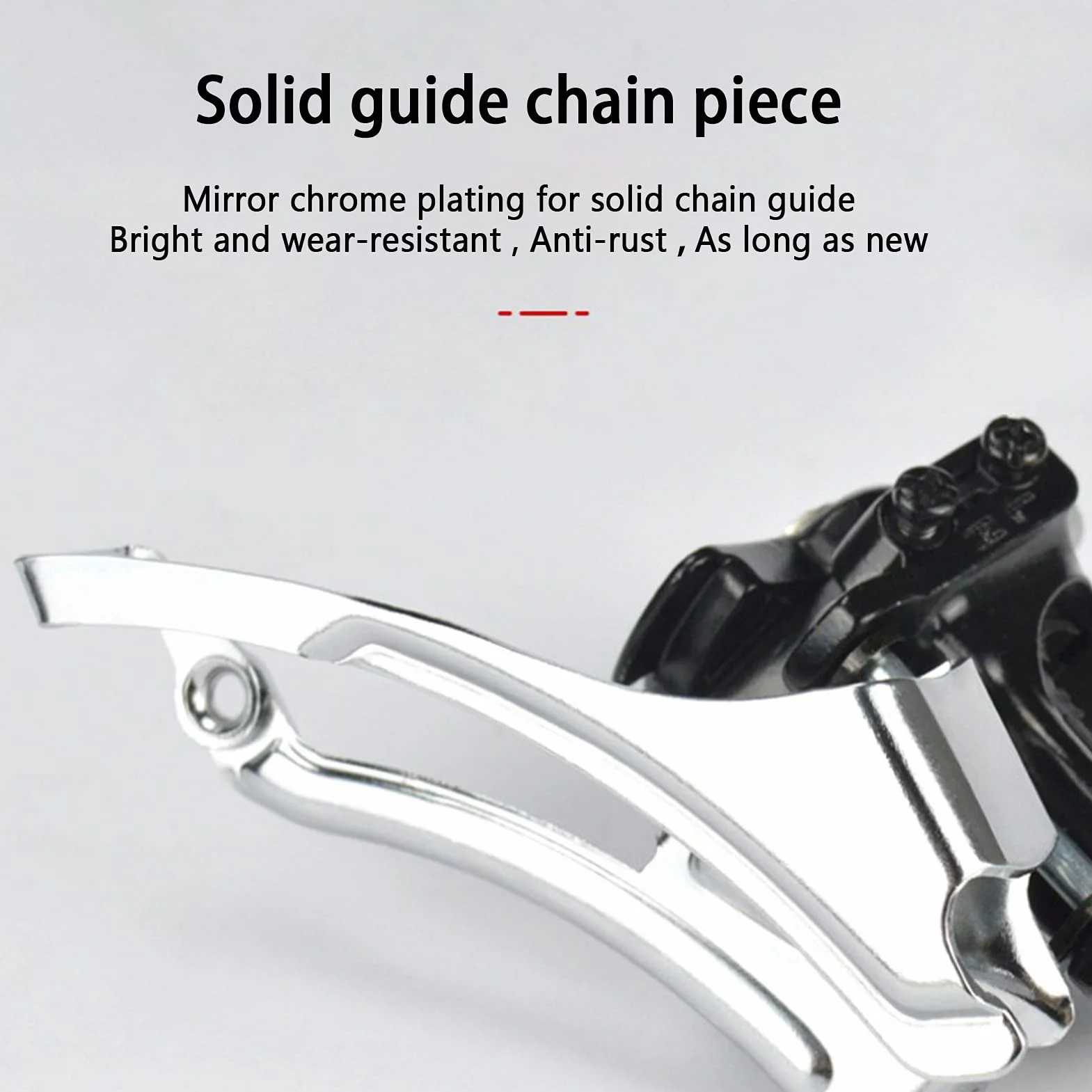 Alomejor Dérailleur Avant Dérailleur Avant VTT en Acier à Haute Teneur en Carbone pour Plateaux à Trois Dents de 42-34-24T et 42-32-22T
