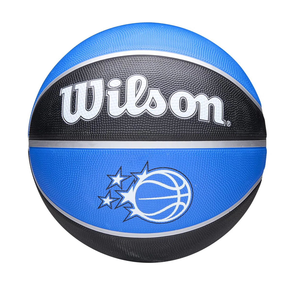 WILSON NBA Team Tribute Orlando Magic Ballon de Basket, Revêtement Performance Intérieur/Extérieur, Bleu, Taille 7