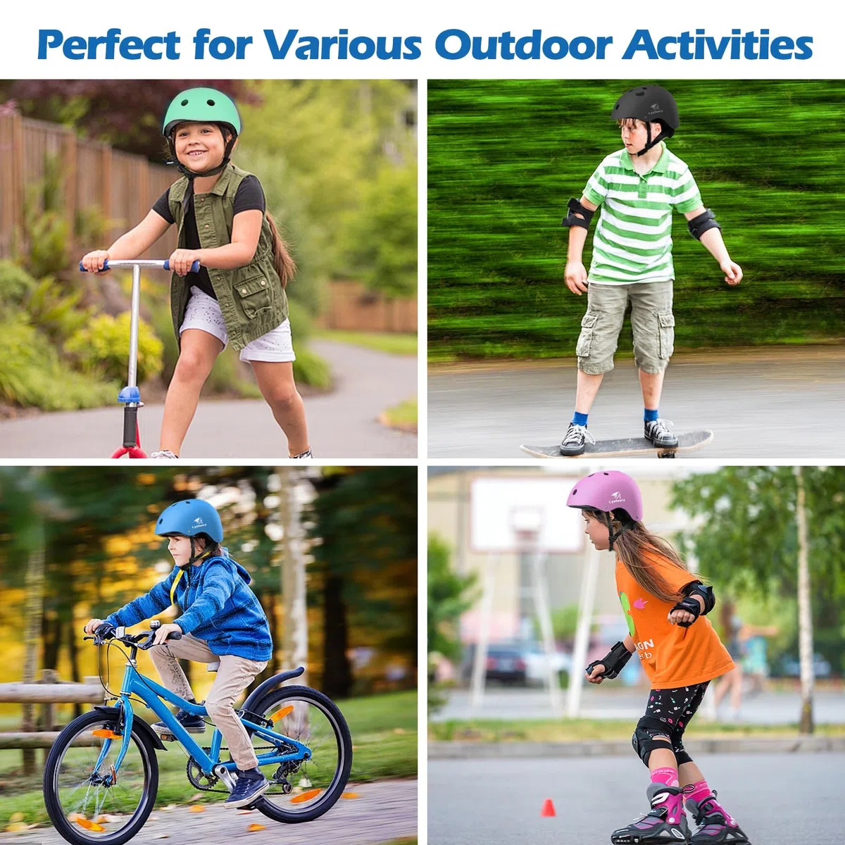 Casque de vélo réglable pour enfants de 2 à 13 ans, garçons et filles, casque réglable pour enfants, pour cyclisme, scooter, patinage