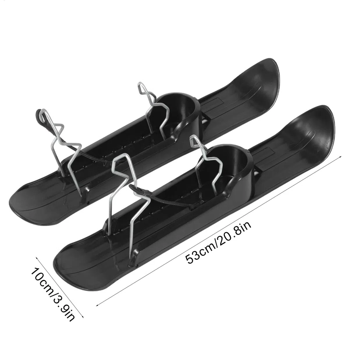 Ski Poussette Universelle, Planche De Luge À Neige D'hiver Pour Scooter Portable, Skis Pour Poussette, Ensemble De Ski De Neige, Traîneau À Neige À Cycle D'équilibre Pour Scooters Pour Champs De Neige