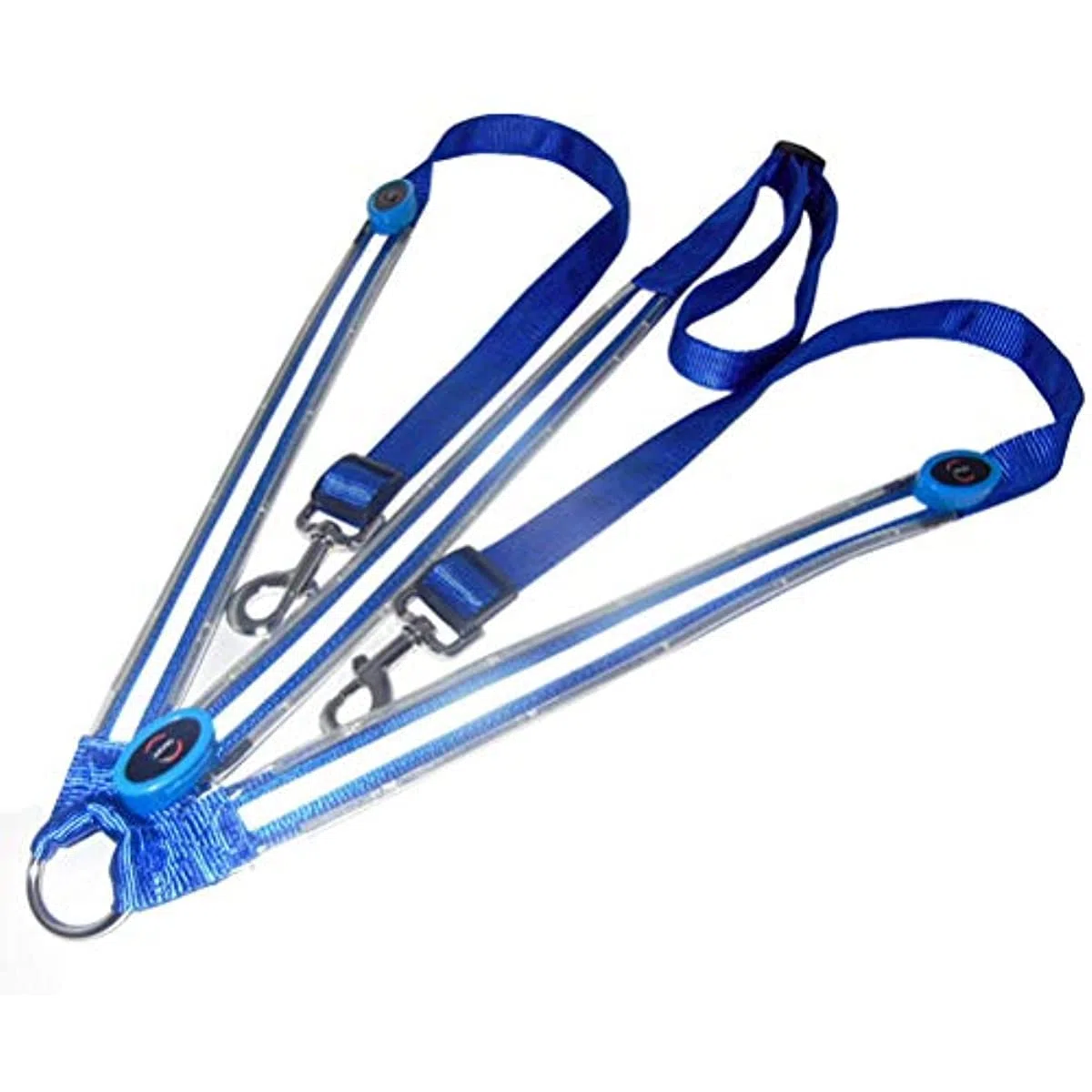 Collier plastron de cheval, haute visibilité lumineuse, sangle de poitrine de cheval de sécurité dans l'équipement de nuit, harnais de cheval LED (bleu)