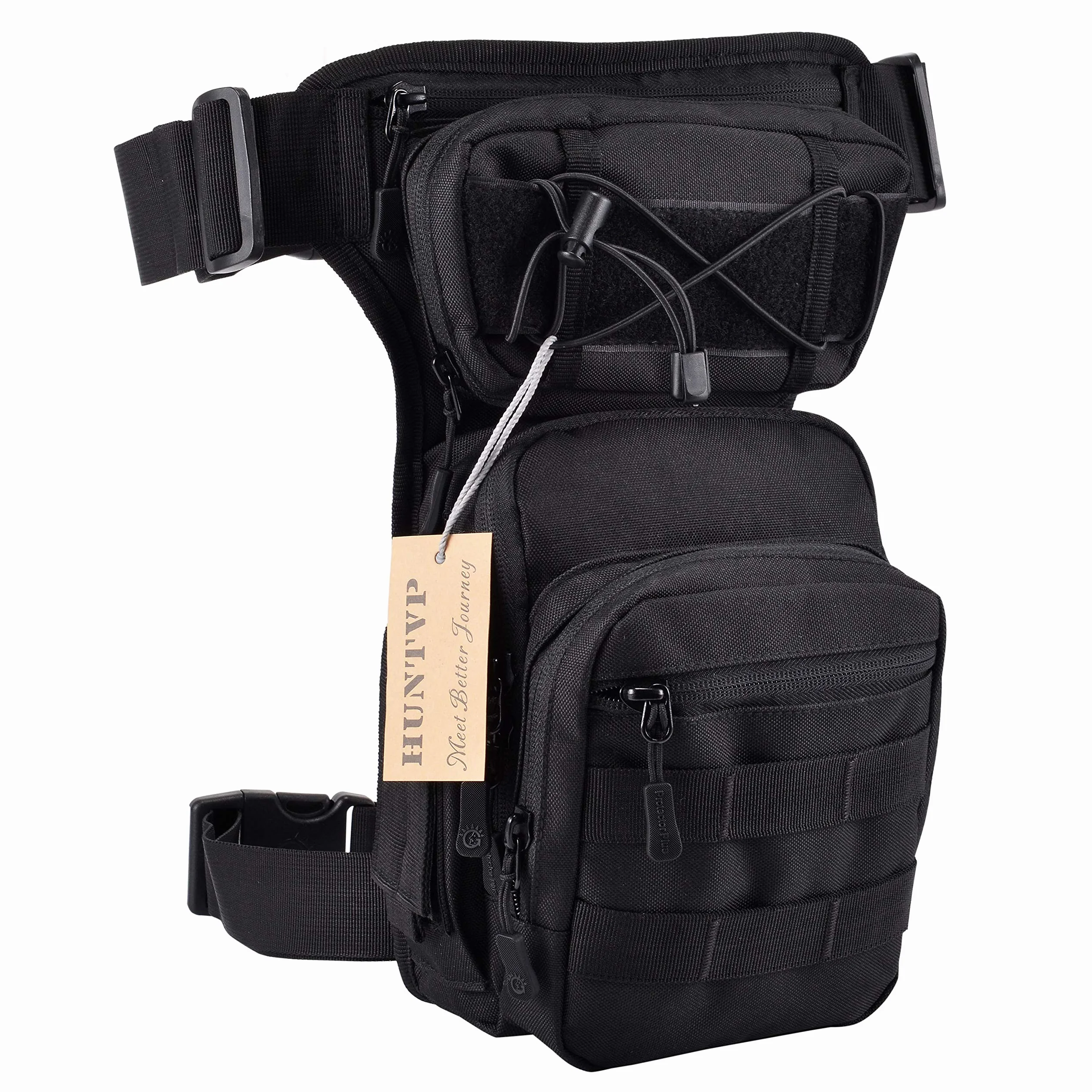 Huntvp Sacoche de Jambe imperméable pour Homme pour la Chasse, la Course, la randonnée, Le Cyclisme, Le Camping