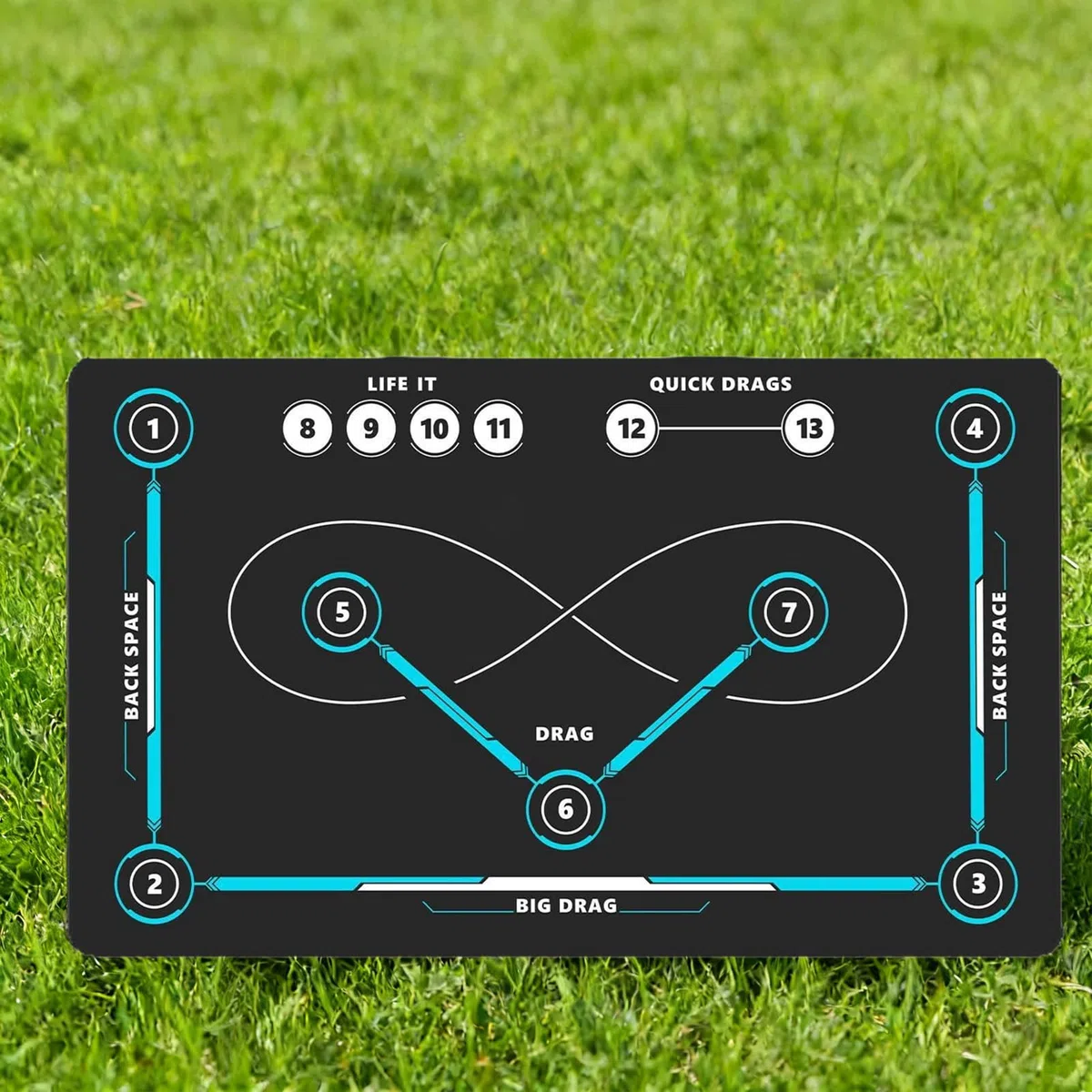 Hockey Dribbling Board Pad - Large Non Slip Training Mat, Portable Stickhandling, Precision Control | Équipement de Pratique Sportive avancée pour Les équipes d'entraîneurs d'apprenan