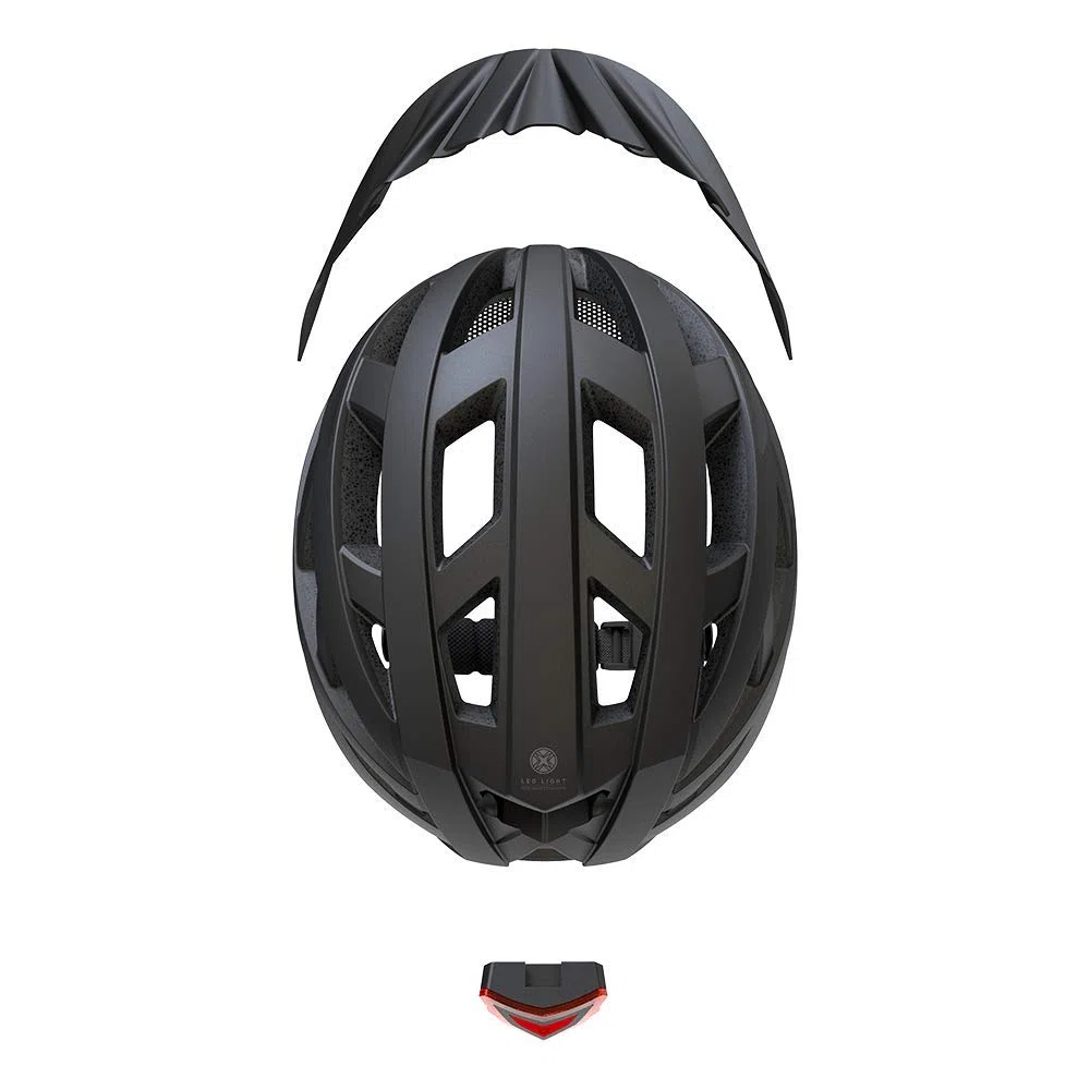 Made for XIAOMI LED Helmet Casque de Protection Officiel, Dispositif LED, 3 Modes éclairage, EPI, PPE, Confortable, Design, Sécurité, Visière Amovible, Mobilité Urbaine, Sport