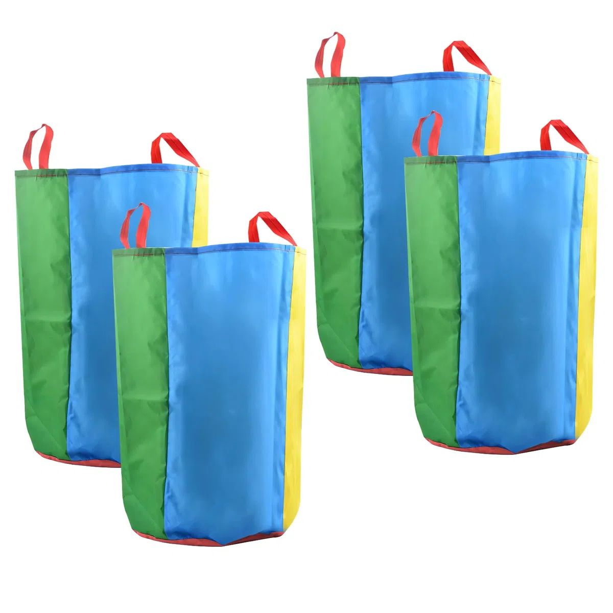 4 Pièces Sac à Pommes de Terre pour Adultes et Enfants, Sacs de Saut Colorés à Double Couche, Course de Sac pour Activités Familiales Anniversaire Fête Pique-Nique, 50x70cm