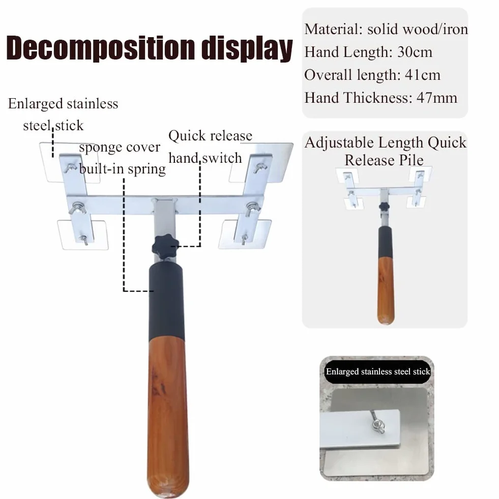 pour Le Wing Chun, Équipement D'entraînement Wing Chun, Cuir synthétique Rembourrage pour Mannequin en Bois Coussinet de Frappe Coussin de Boxe