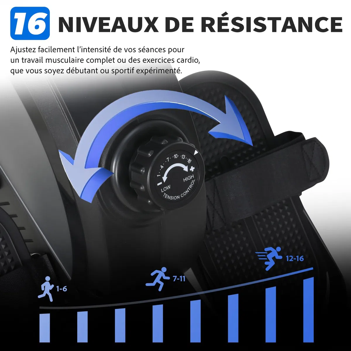 Rameur d'Appartement à 16 Niveaux de Résistance Magnétique, Rameurs Silencieux Glissière Lisse, Rameurs Appartement Magnétique Ecran LCD, Rameur Musculation Fitness, Rowing Machine Bureau