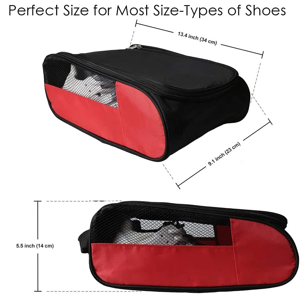 Sac à chaussures de golf pour homme et femme - Fermeture éclair - Avec ventilation - Noir